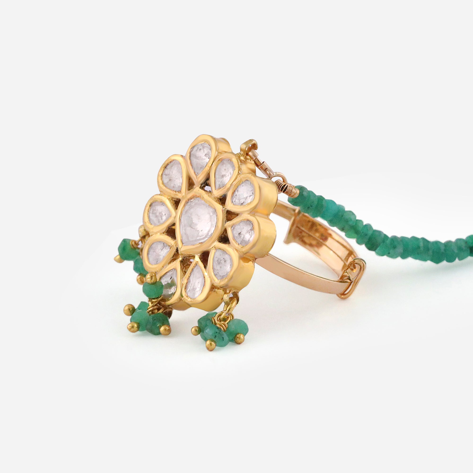 Polki Petal Charm Ring