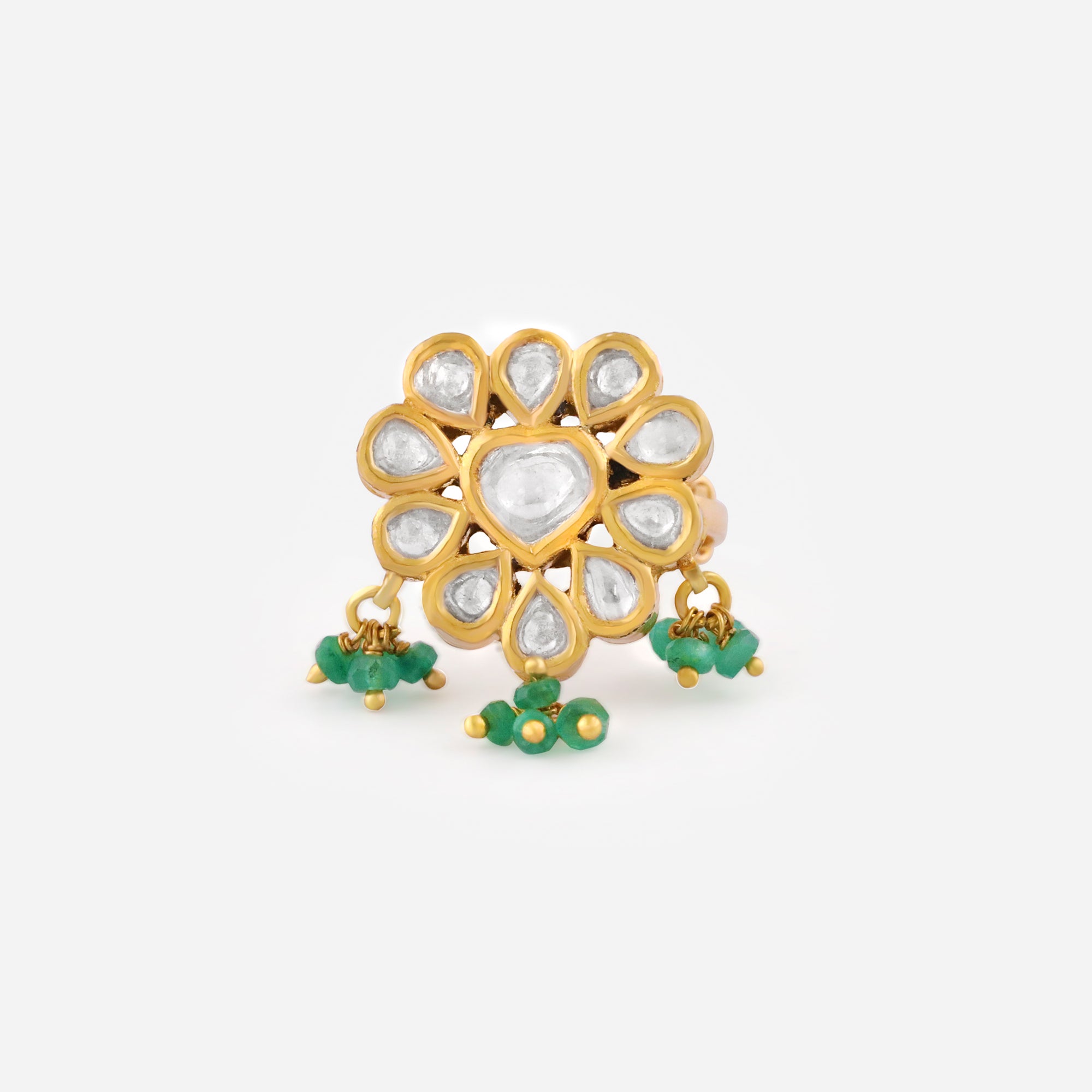 Polki Petal Charm Ring