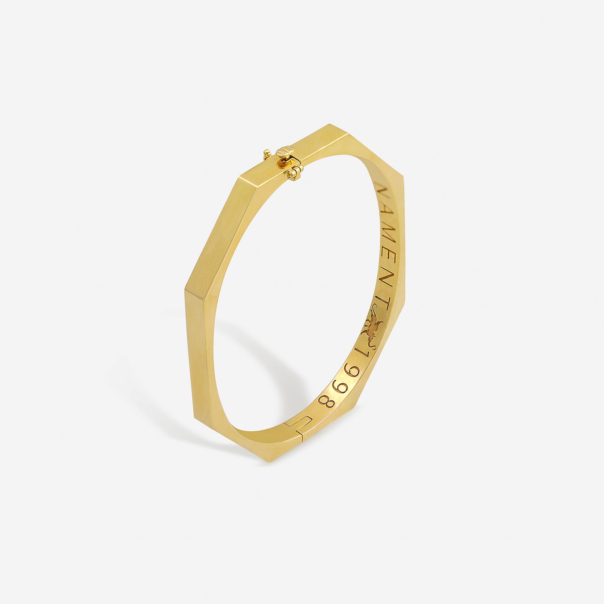 Hexa Gold Minimalist Bangle