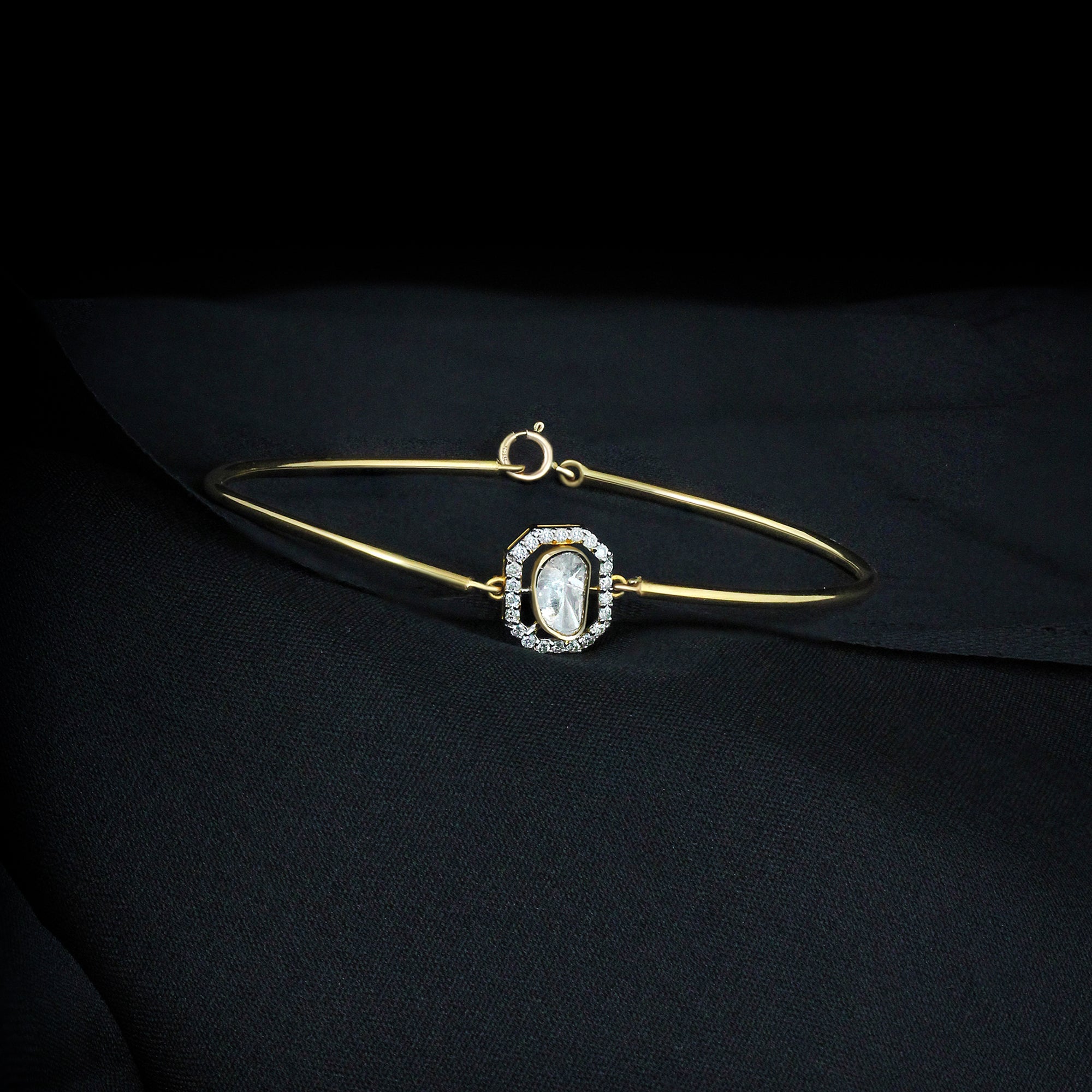 Vintage Halo Diamond Bracelet