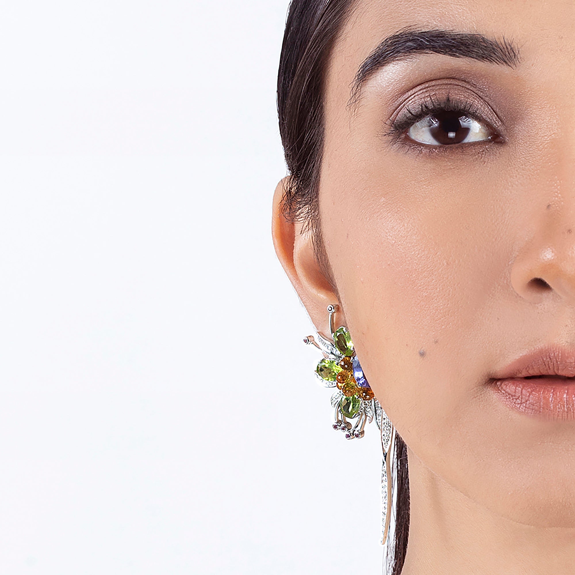 Snowflake Butterfly Earrings