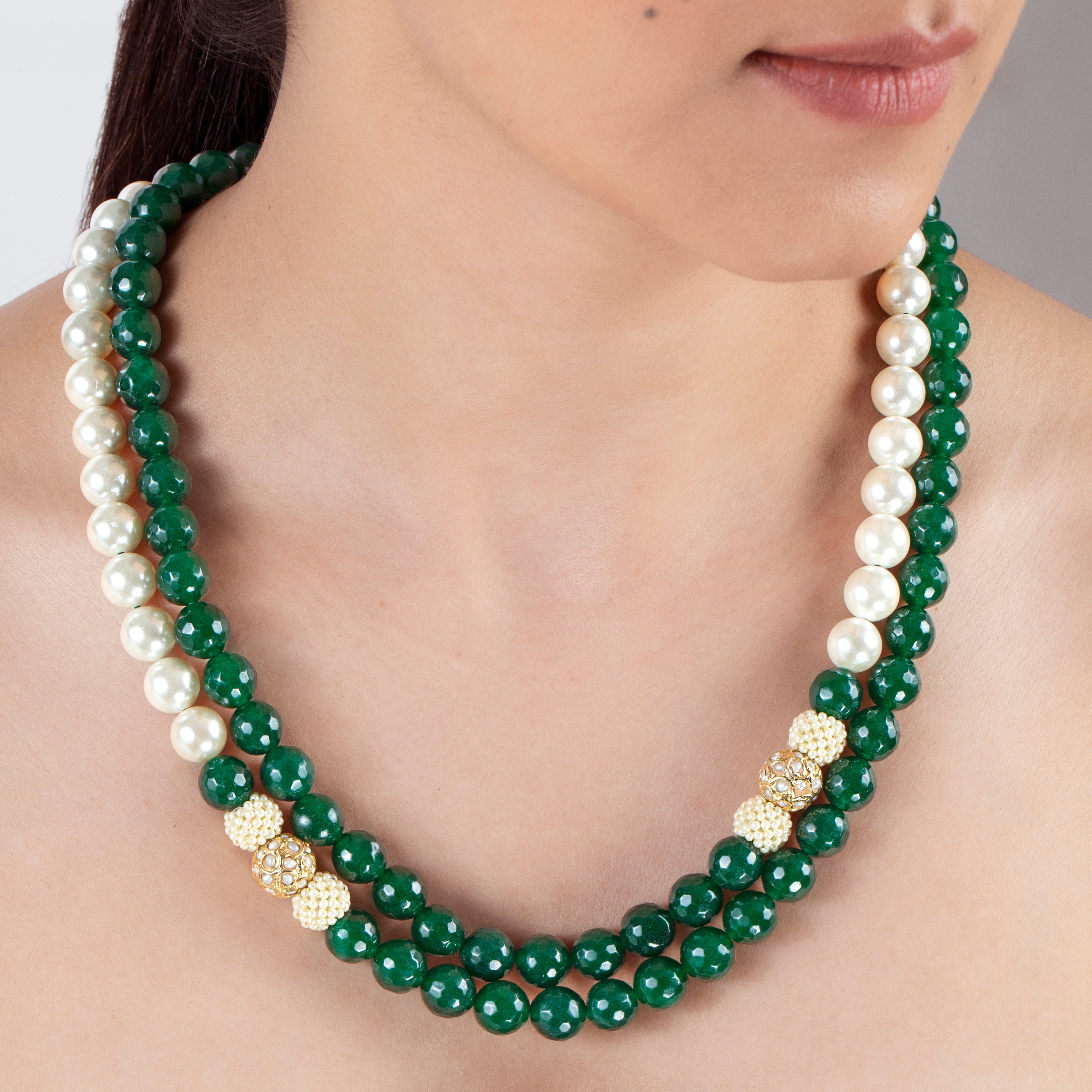 Green Golden Faceted