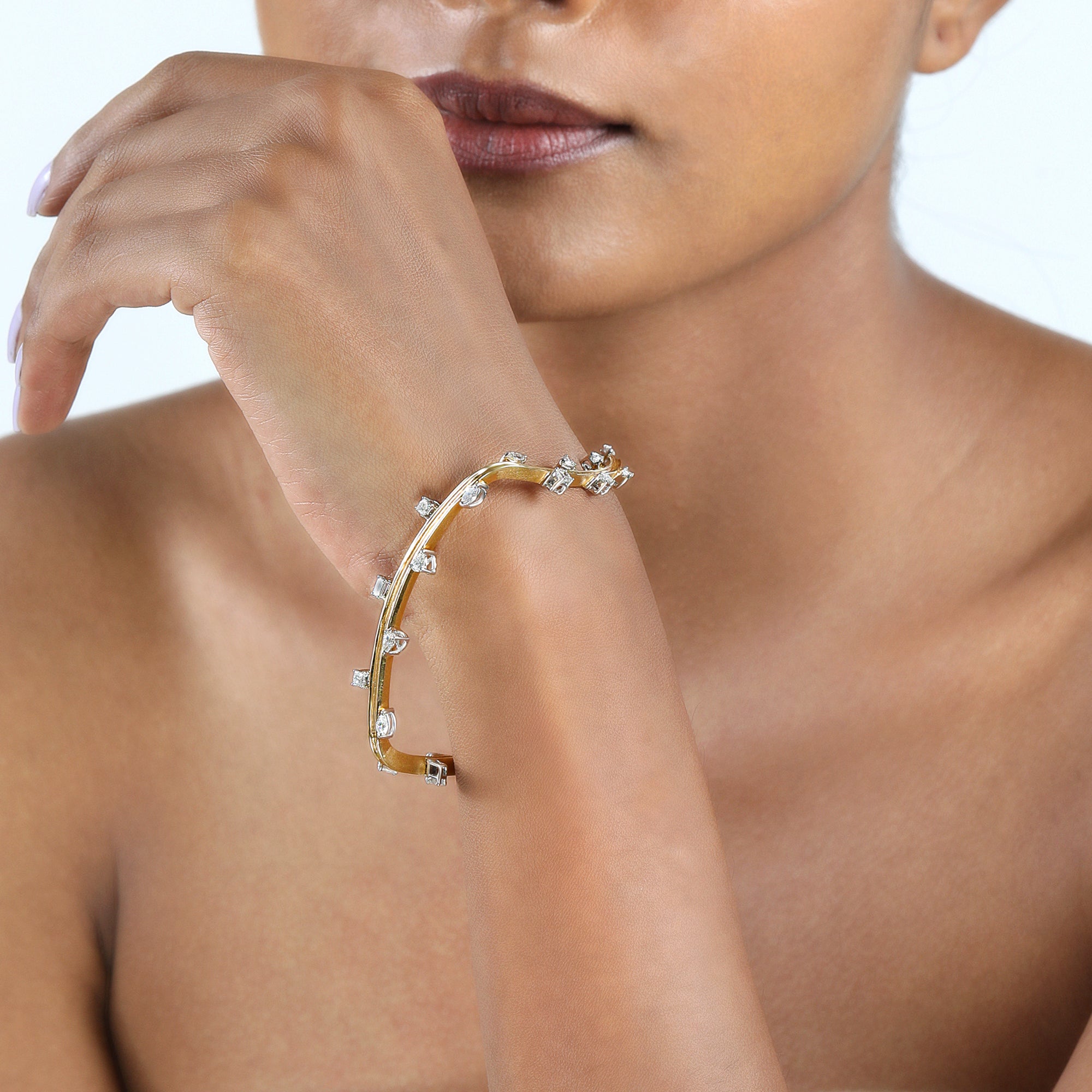 Radiant Cascade Diamond Bangle