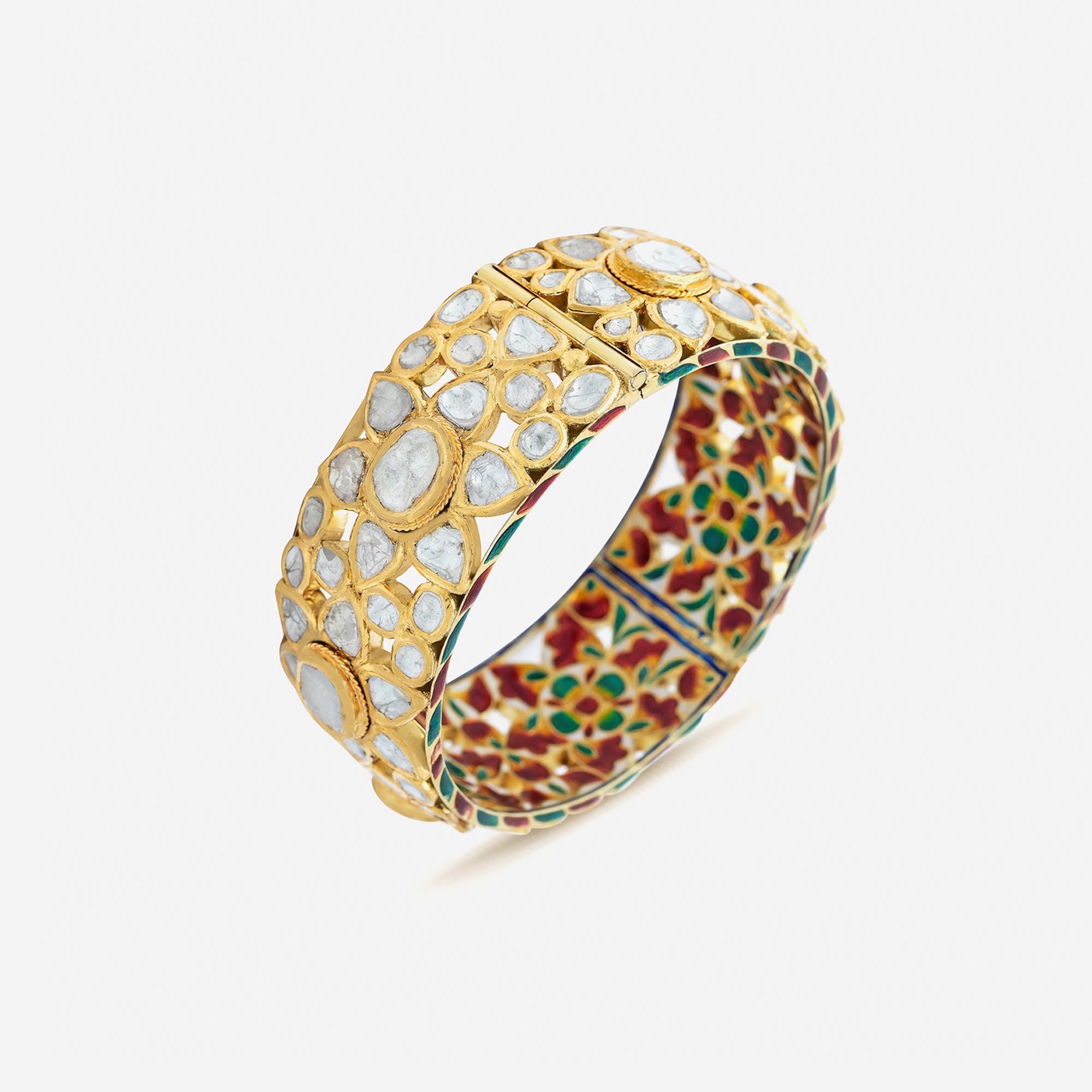 Noor Mahal Kundan Meenakari Bangle