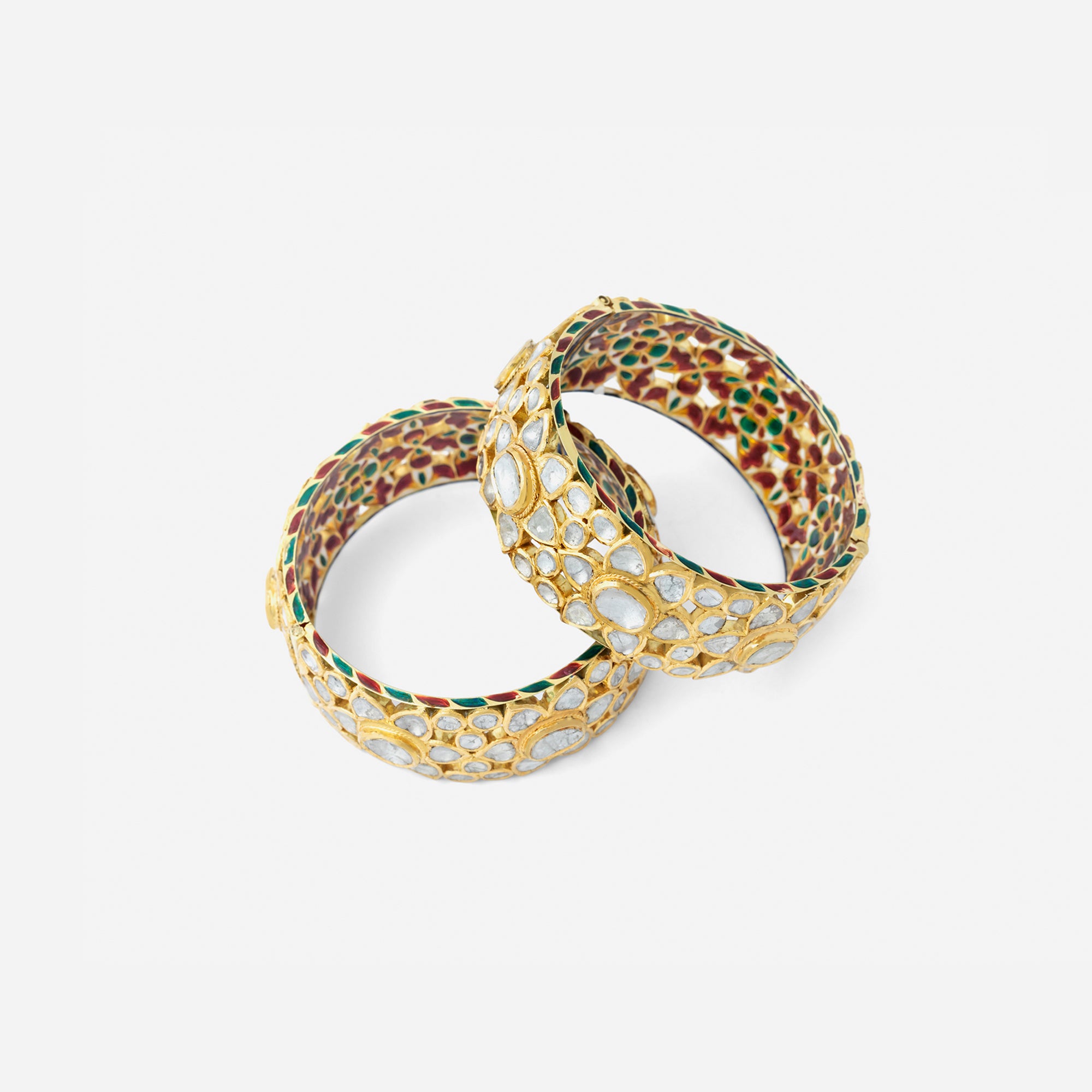 Noor Mahal Kundan Meenakari Bangle