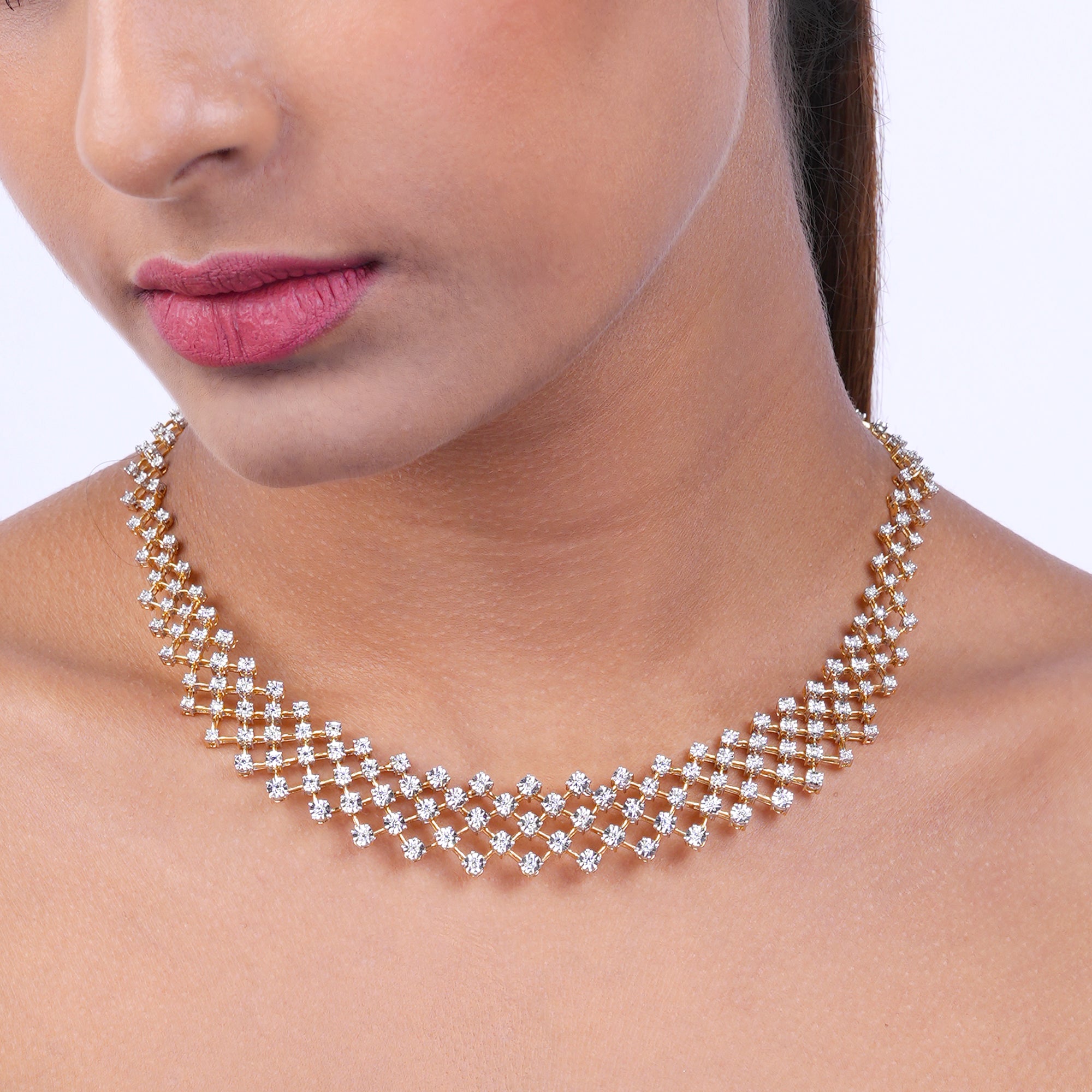 Golden Cascade Diamond Necklace