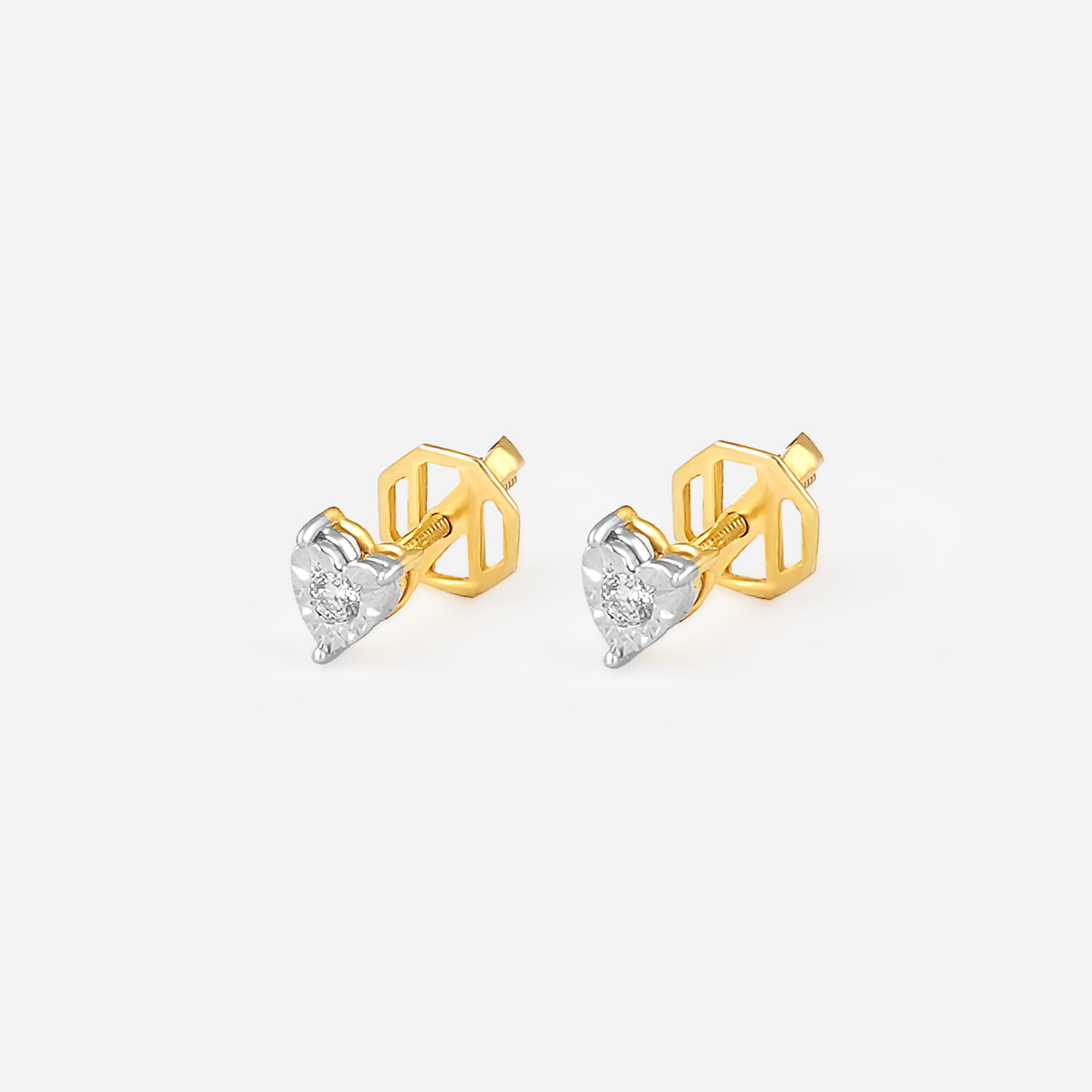 Diamond Heart Earrings