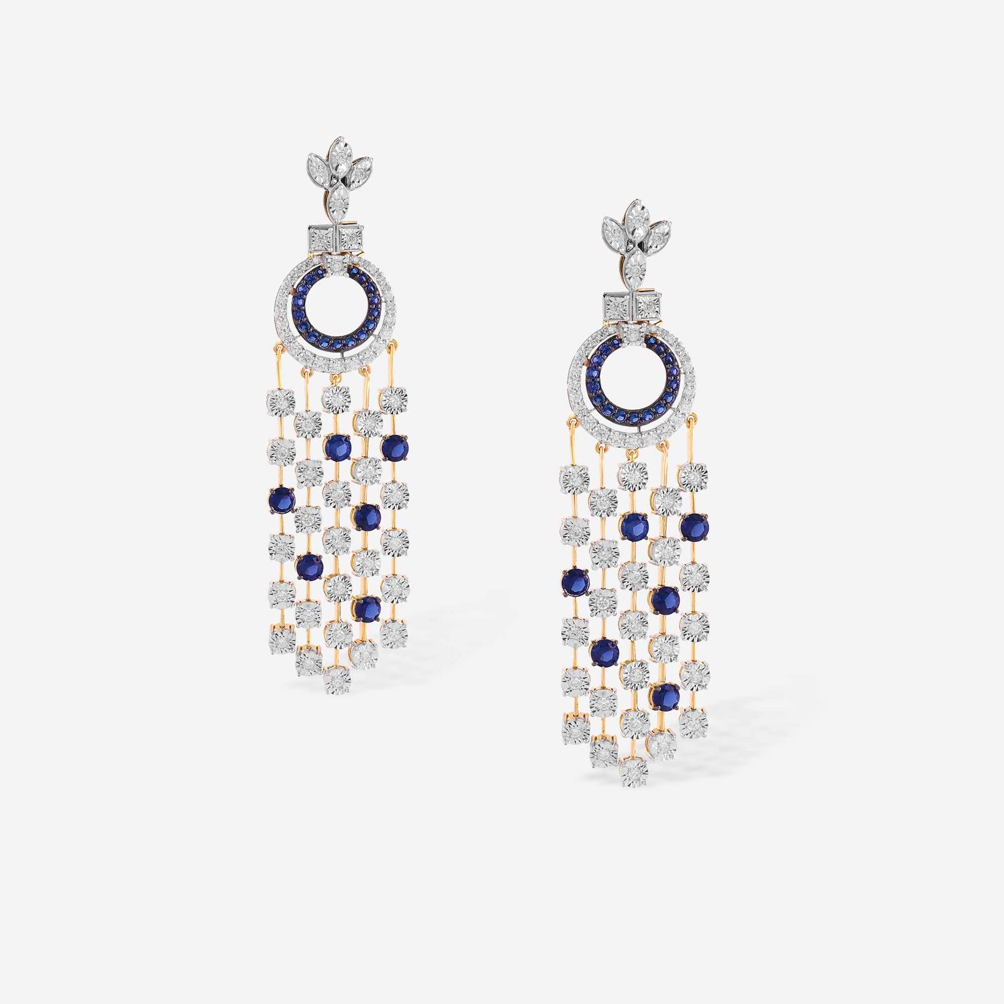 Sapphire Cascade Chandelier Earrings