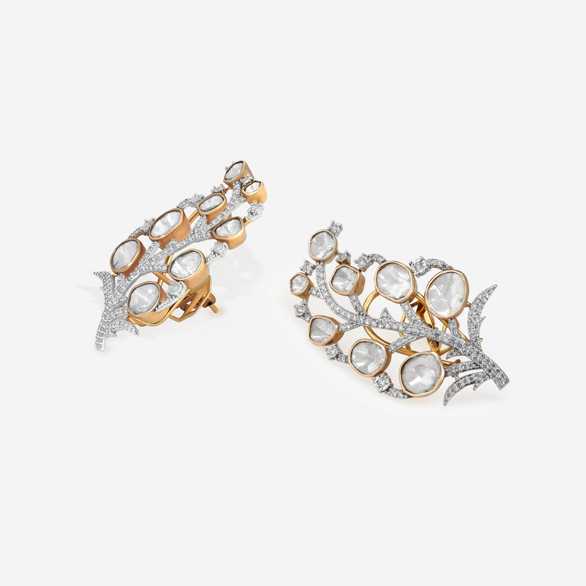 Kundan Floral Vine Earrings