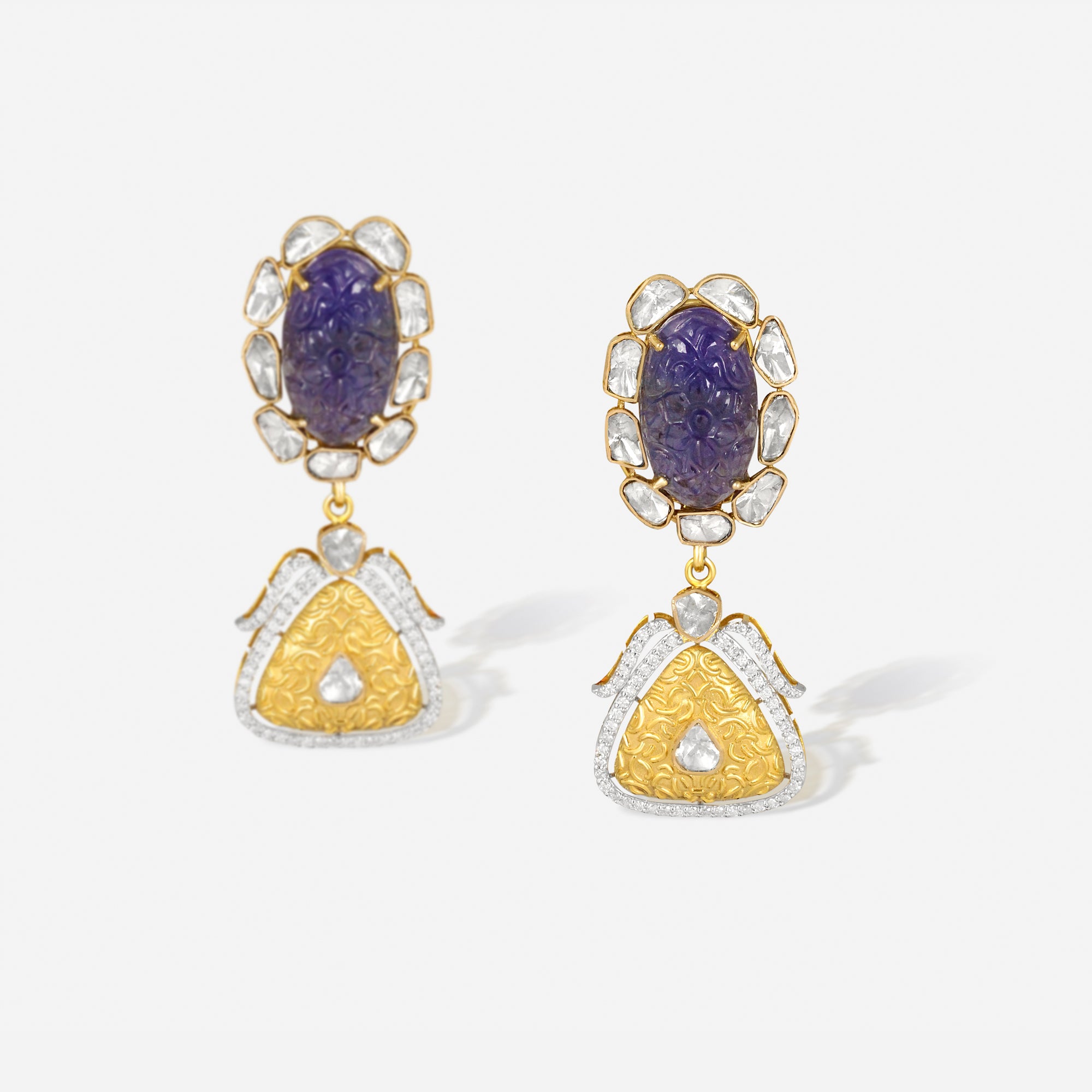 Amethyst Royale Polki Earrings