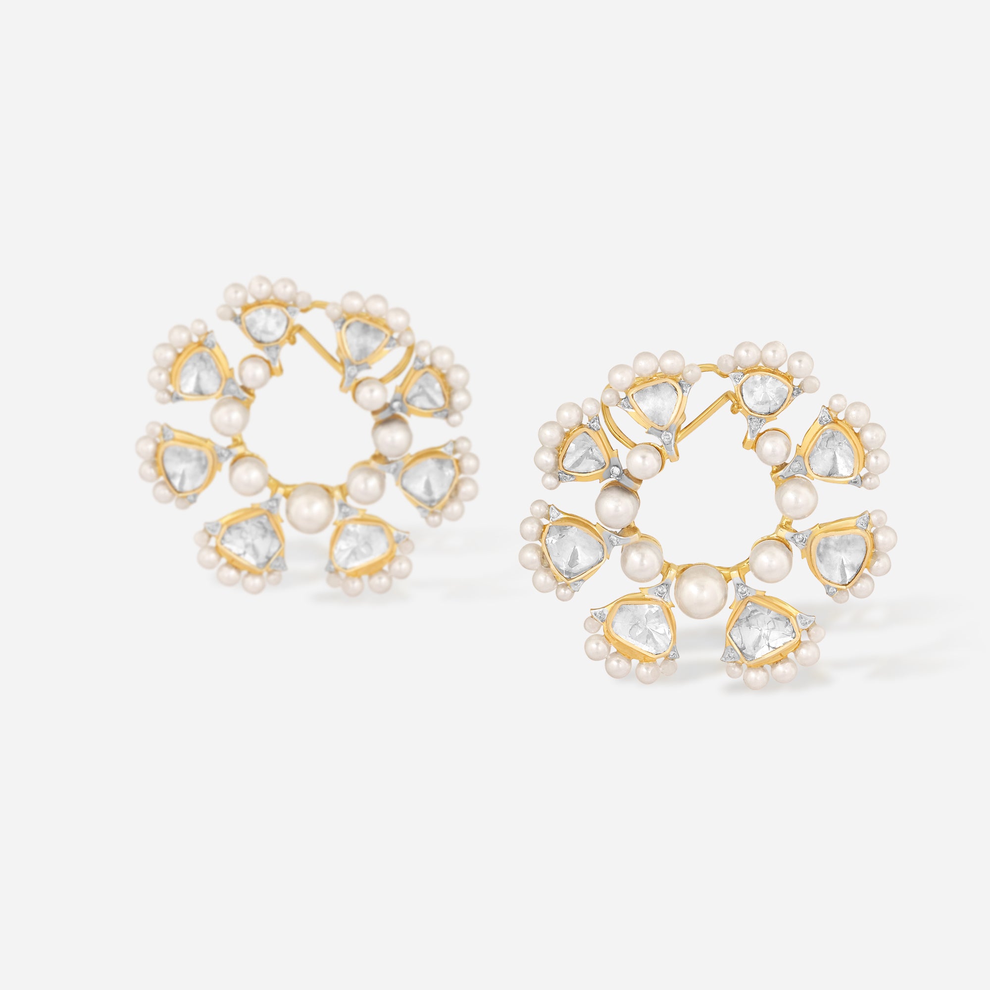 Pearl Polki Chakra Studs