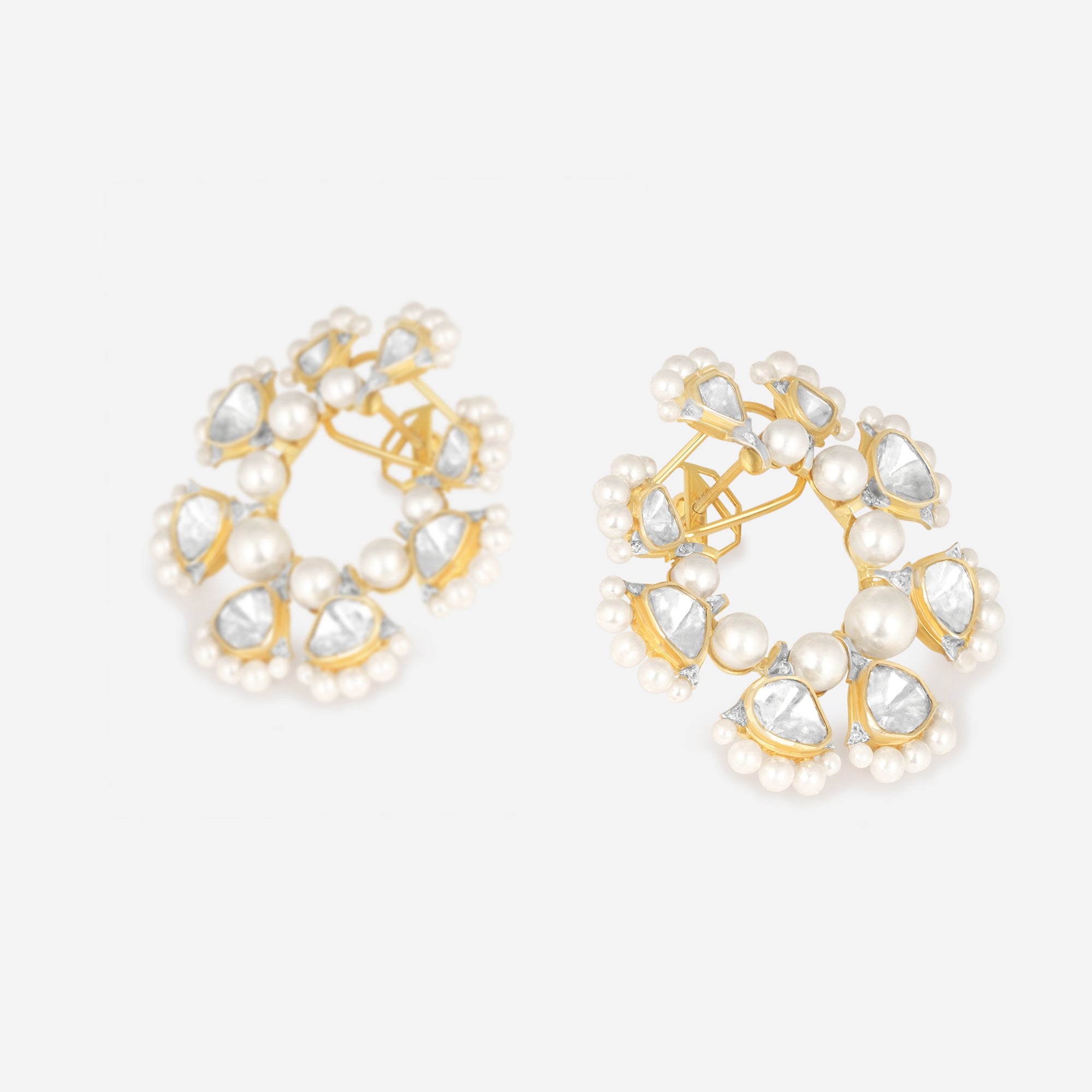 Pearl Polki Chakra Studs