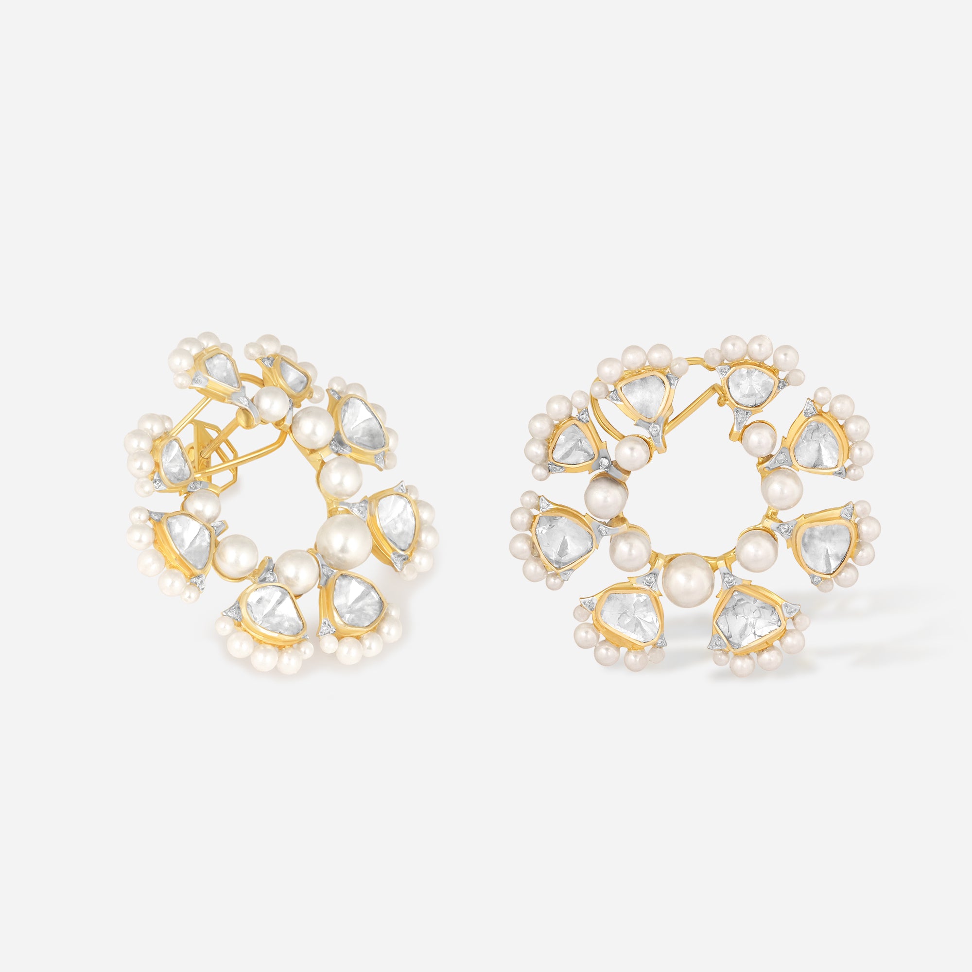 Pearl Polki Chakra Studs