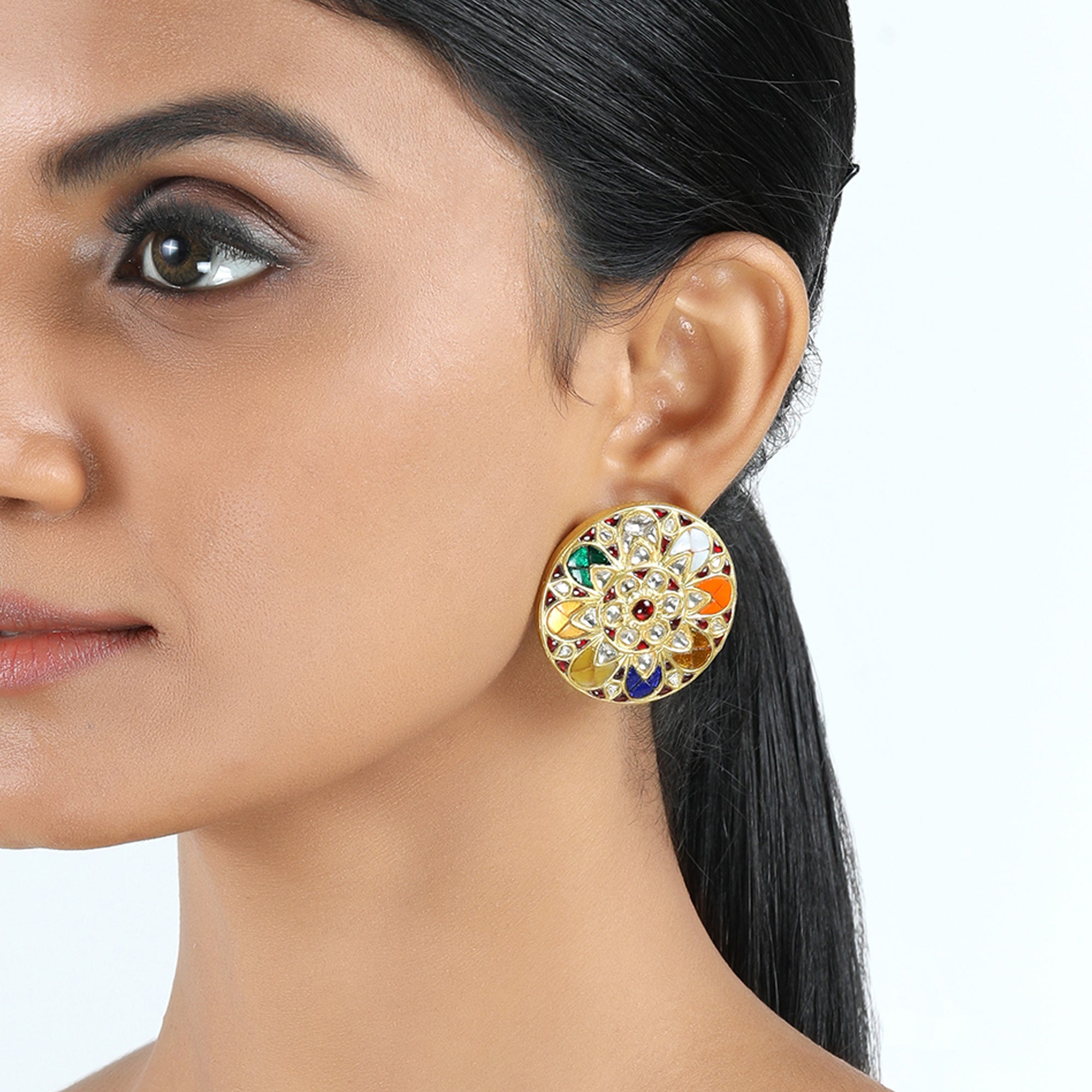 NavaChará Surya Mandala Studs