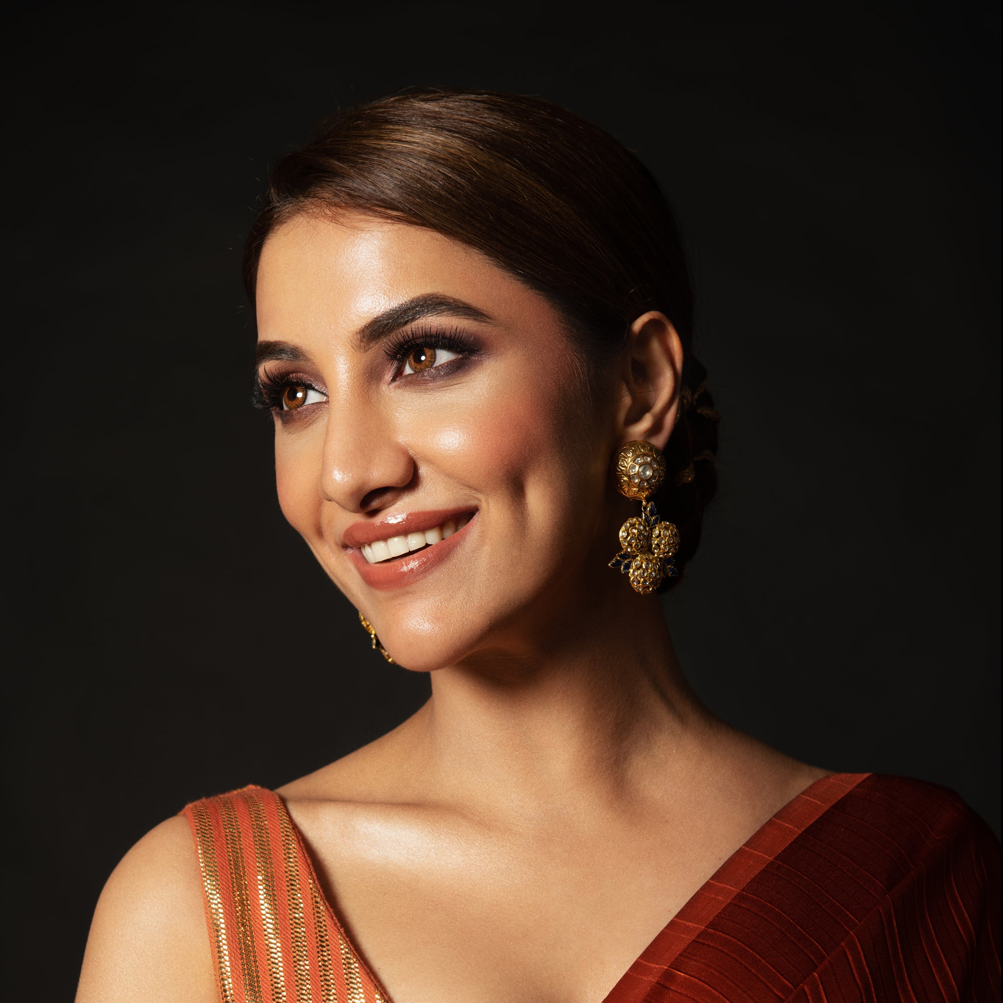 NityaSéra Kundan Bloom Earrings