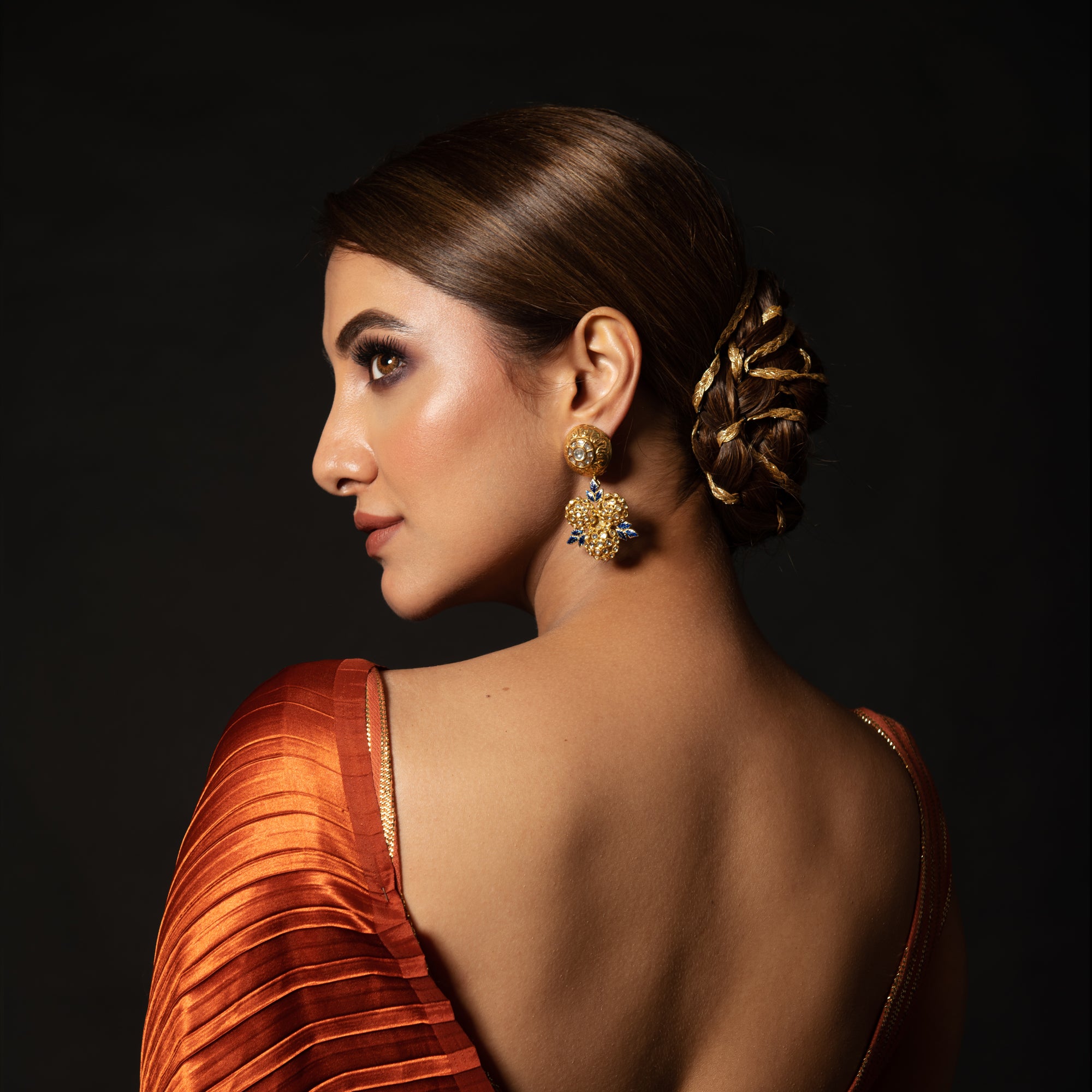 NityaSéra Kundan Bloom Earrings