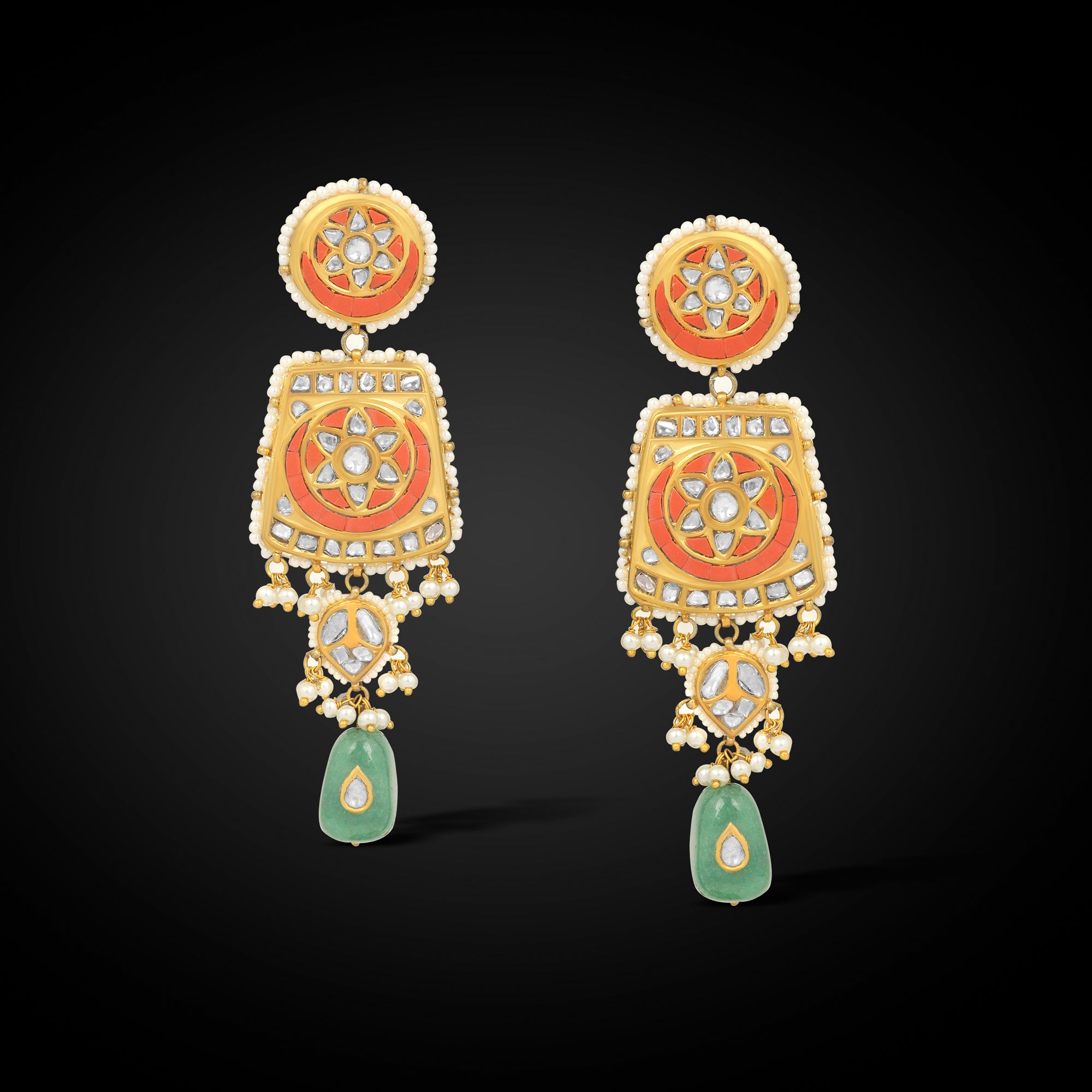 Royal Meenakari Drop Earrings