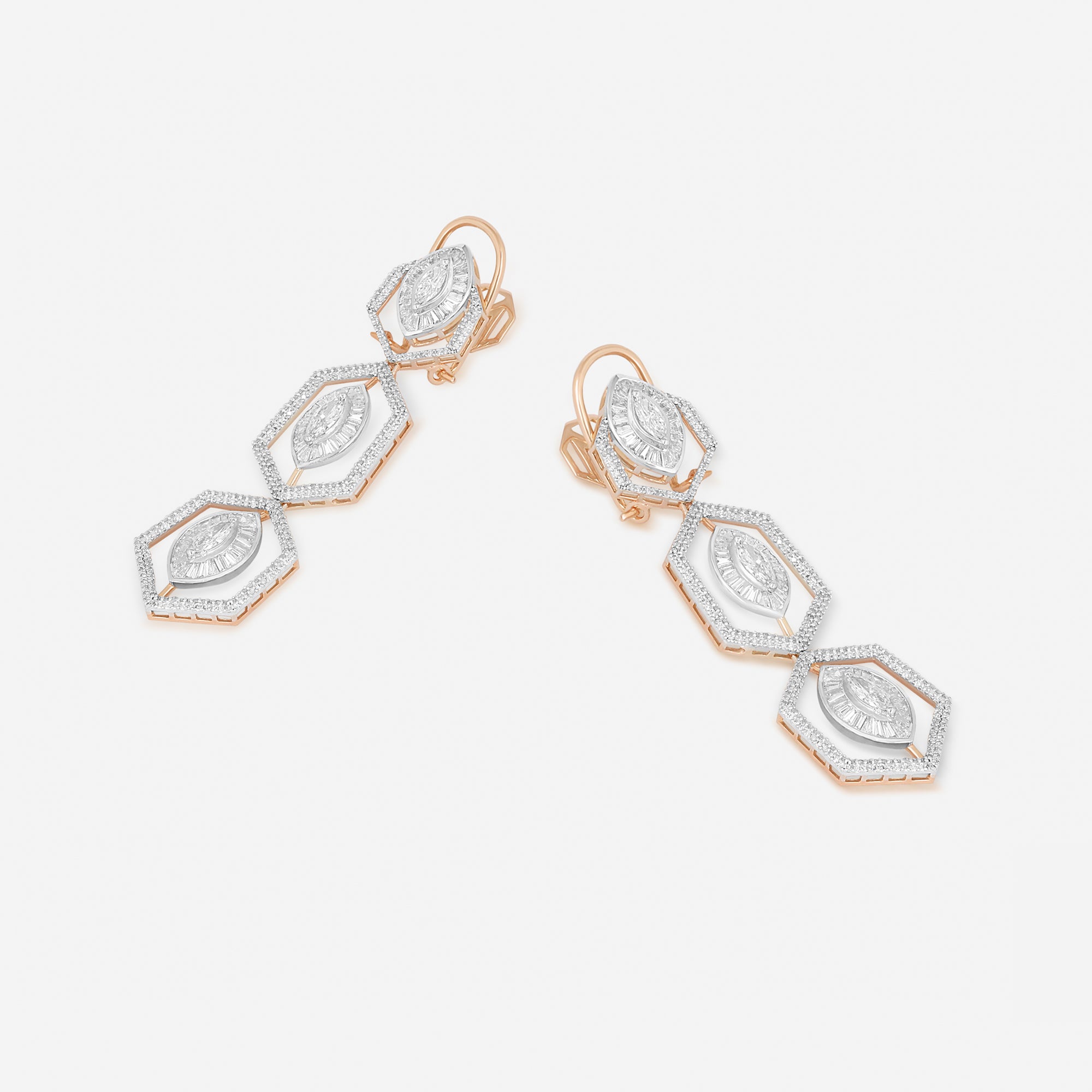 Celeste Hexa Cascade Earrings
