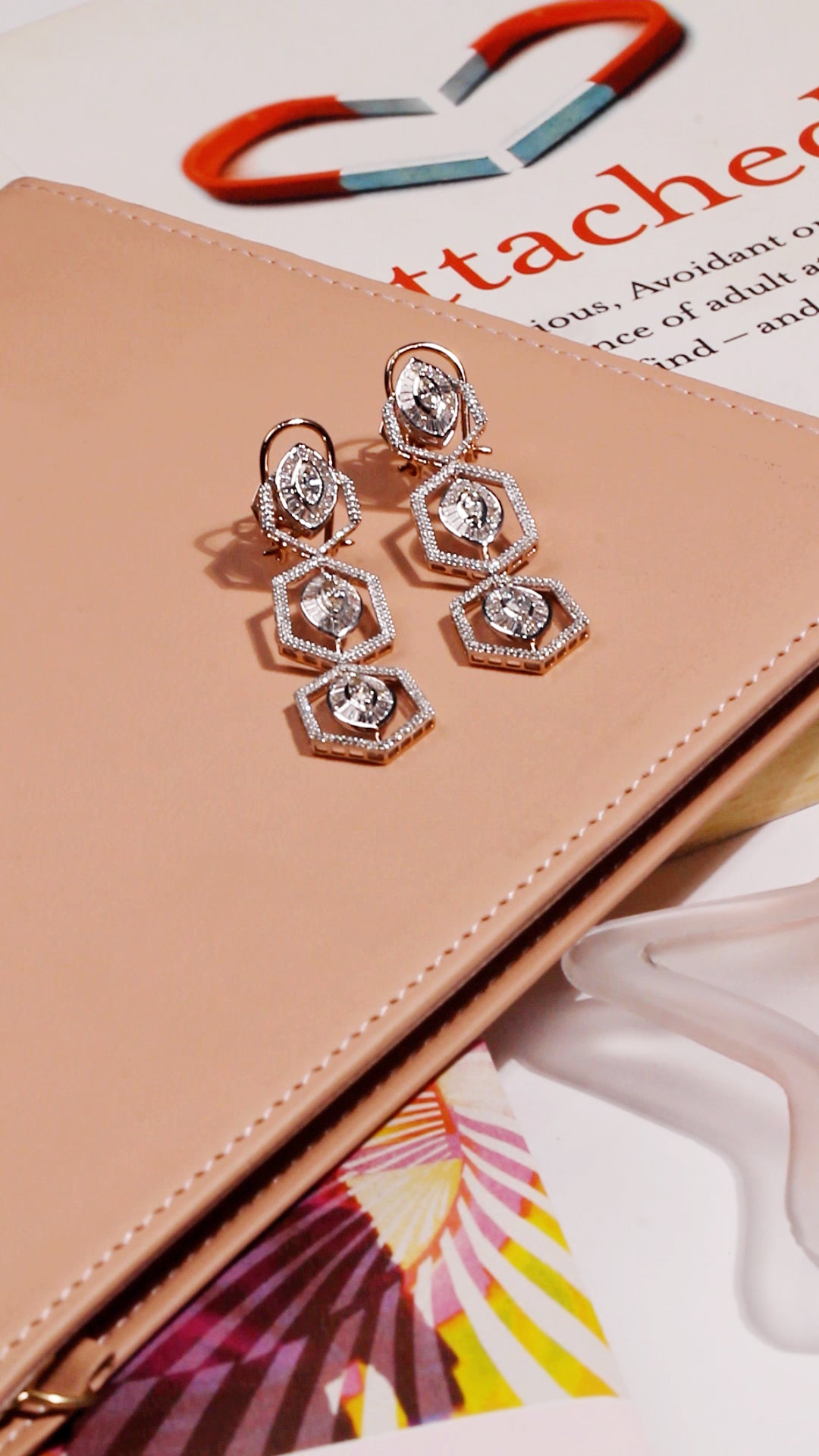 Celeste Hexa Cascade Earrings