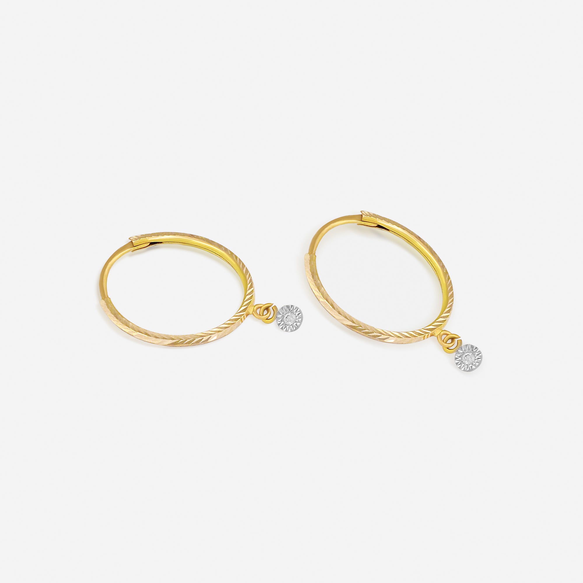 Soleil Charm Hoops