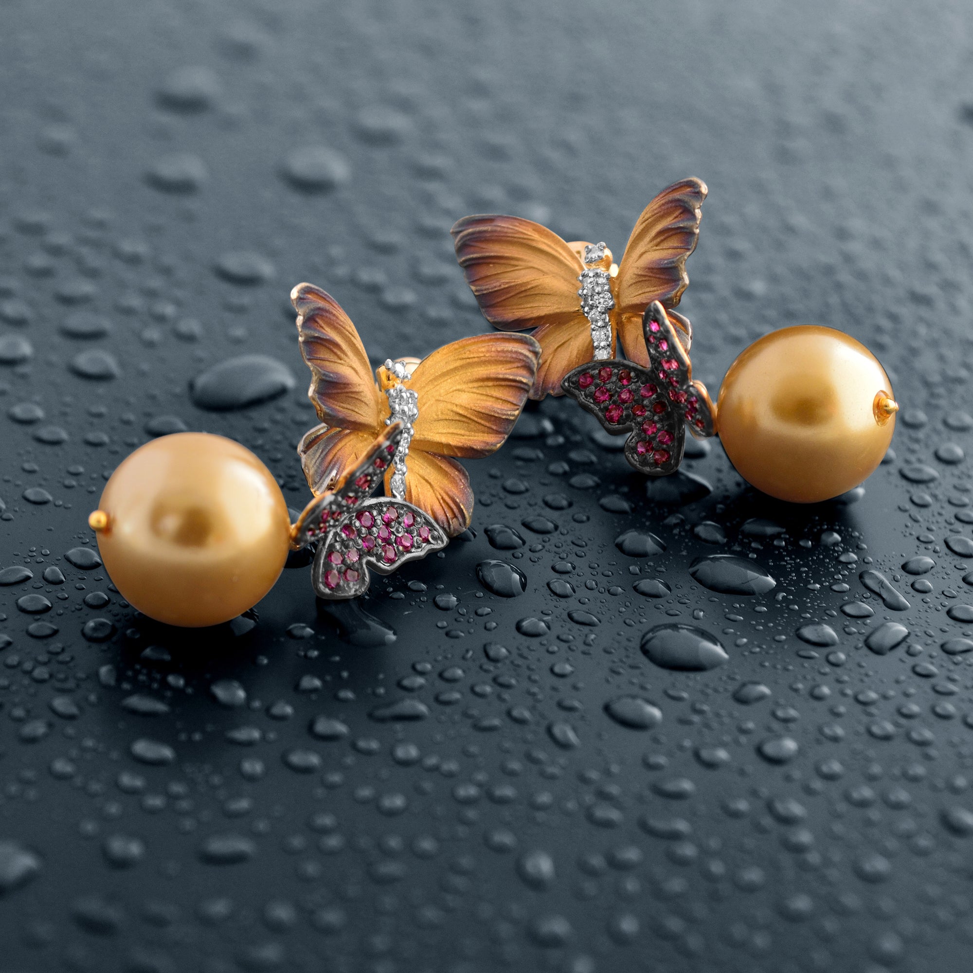 Golden Chrysalis Earrings