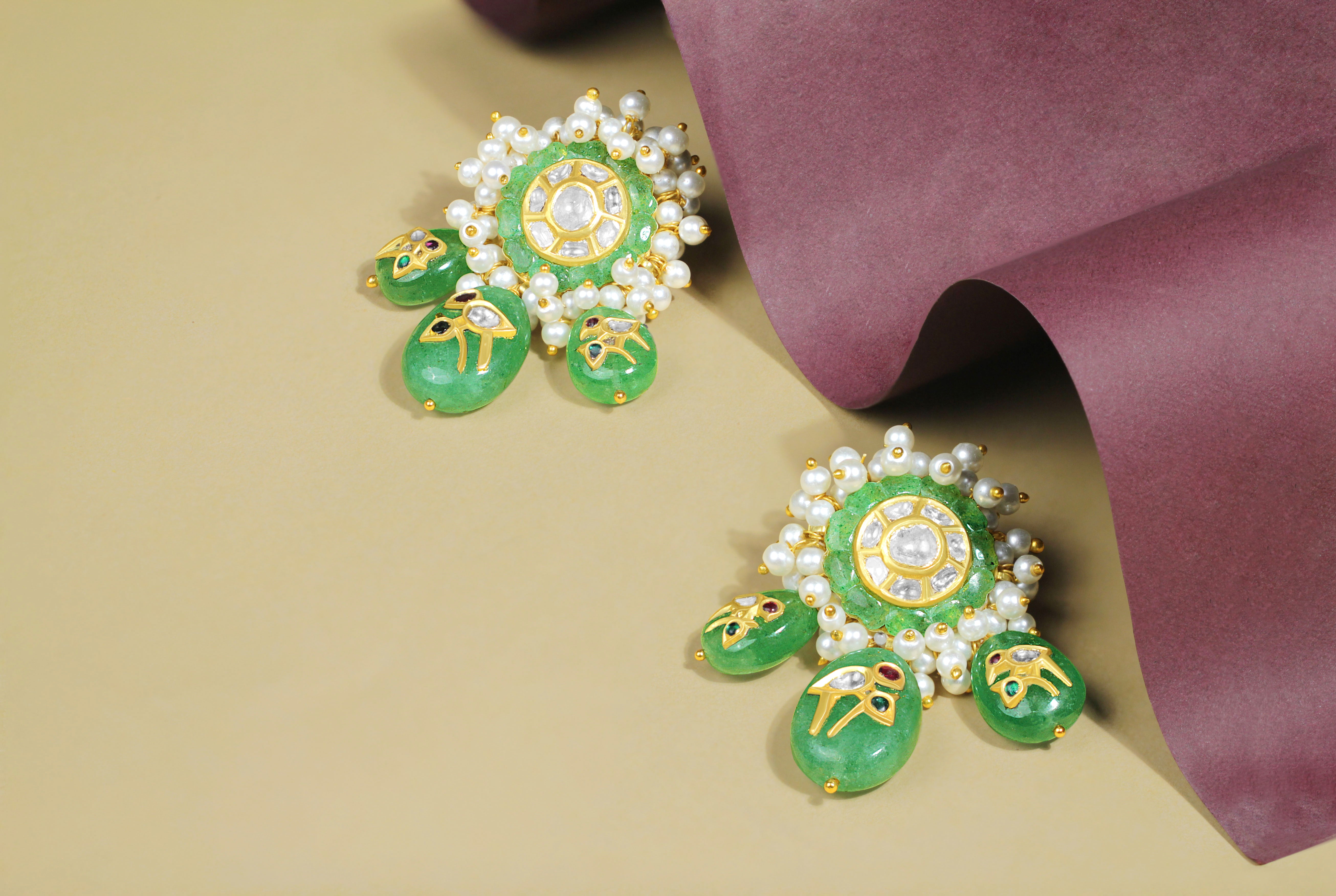 Emerald Blossom Earrings