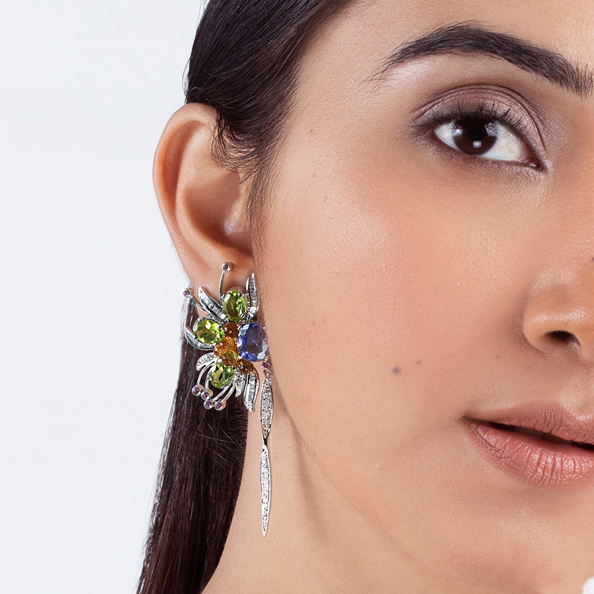 Snowflake Butterfly Earrings