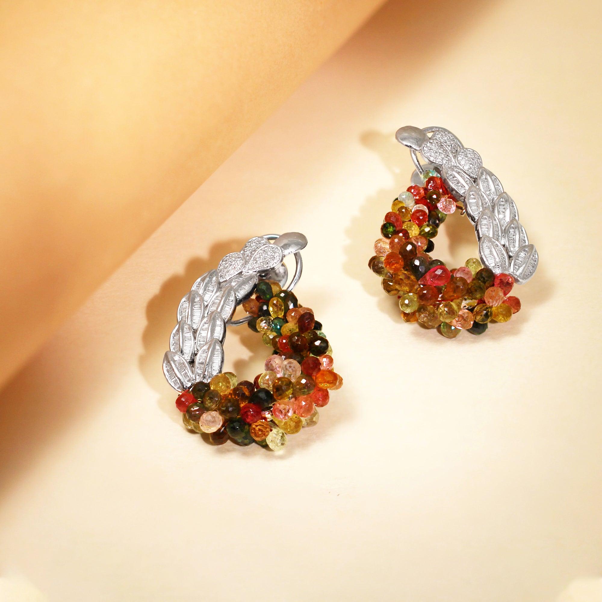 Aurora Bloom Diamond & Gemstone Earrings