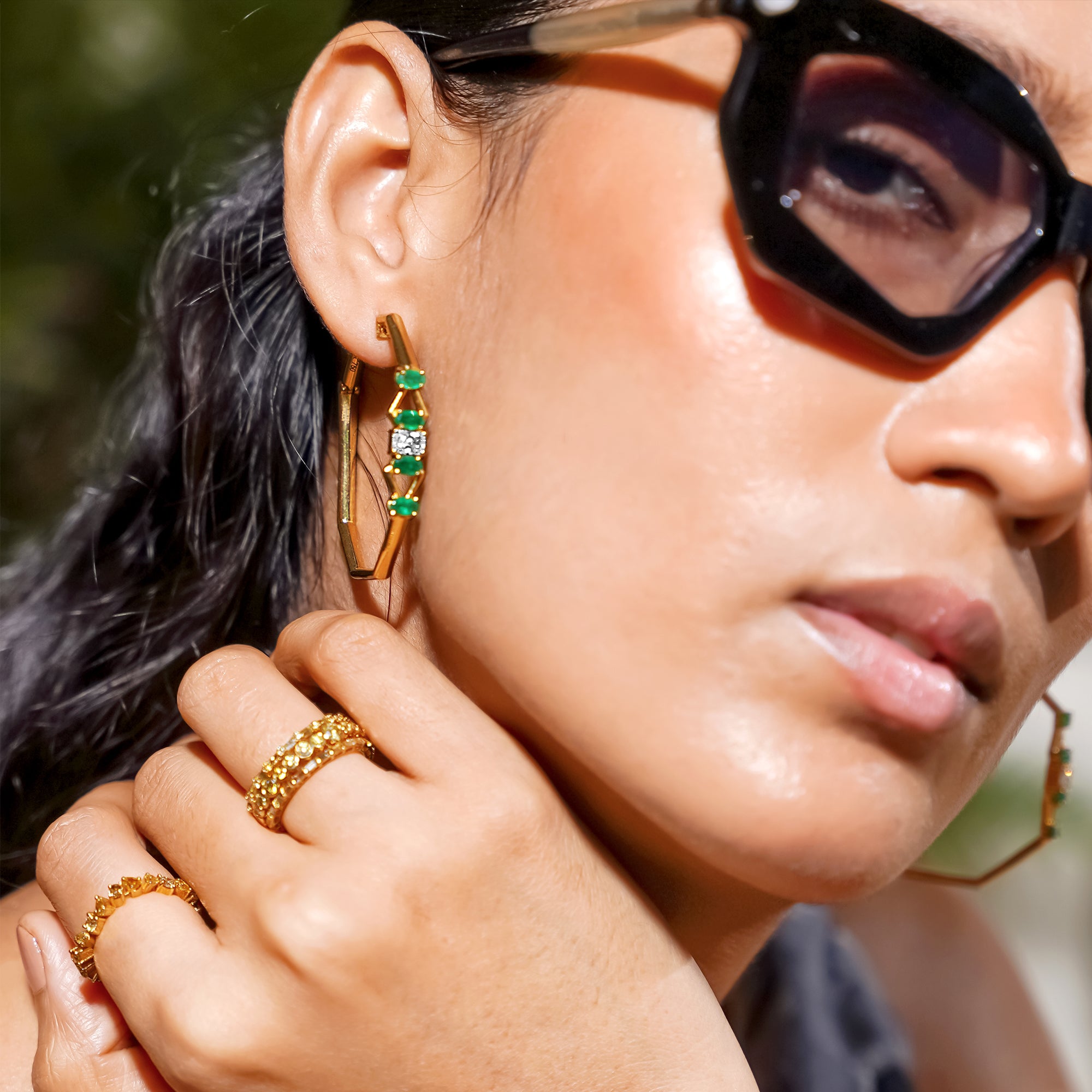Verdant Aurora Hoops