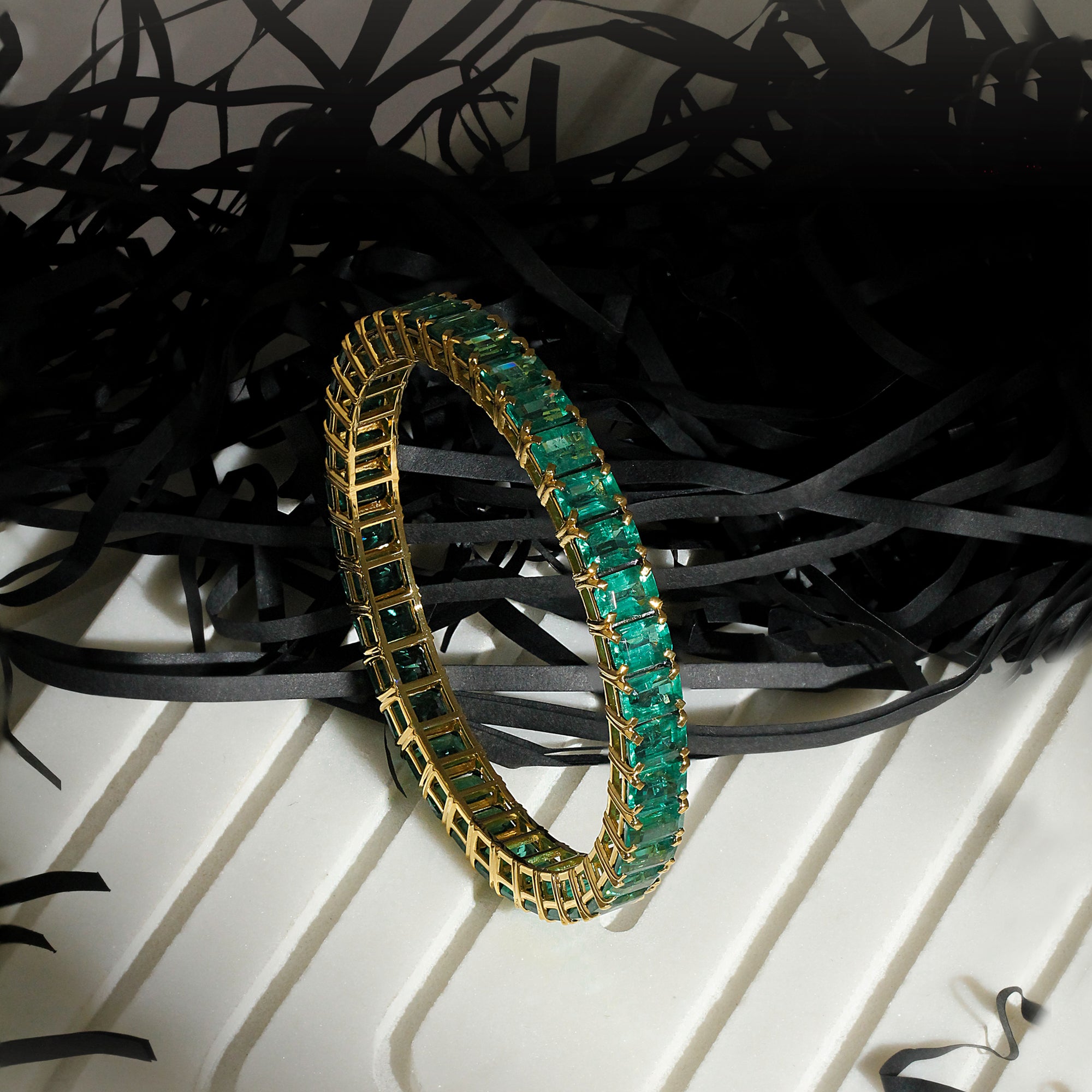 Esmera Emerald Line Bangle