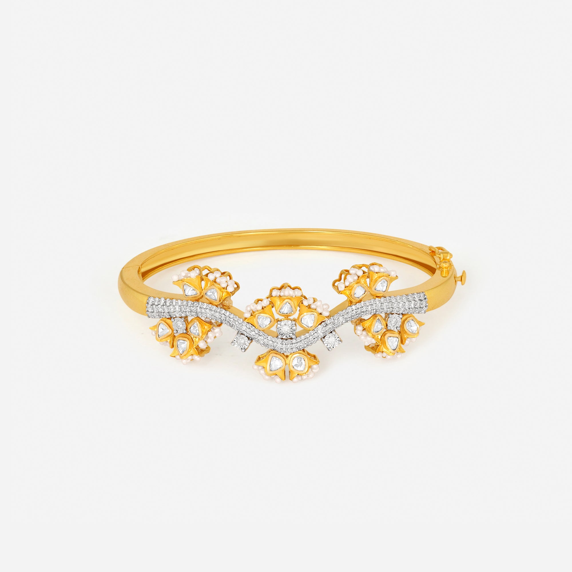 Floral Majesty Diamond Bangle