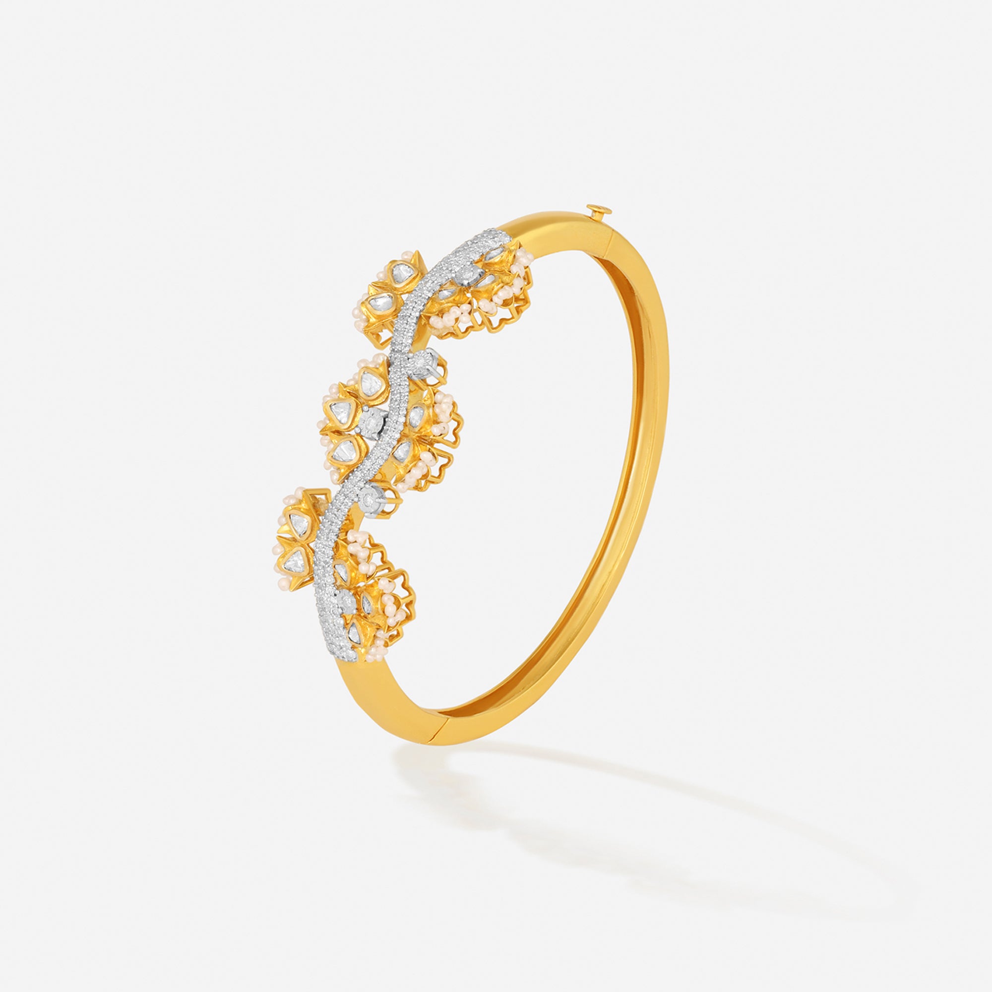 Floral Majesty Diamond Bangle