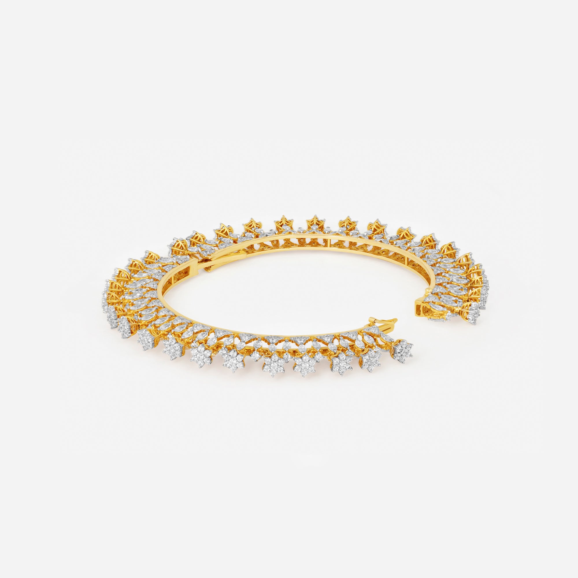 Regal Radiance Diamond Crown Bangle