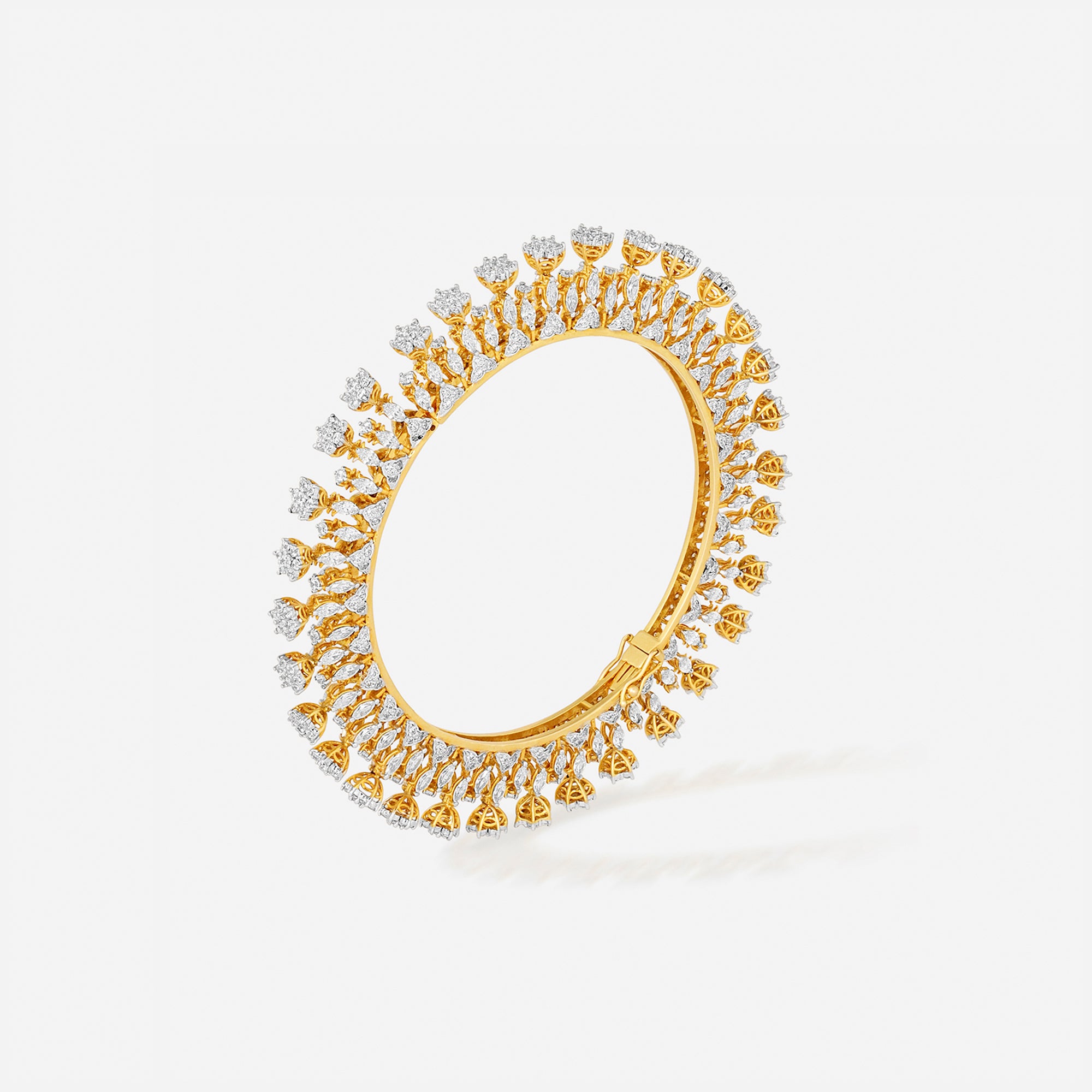 Regal Radiance Diamond Crown Bangle