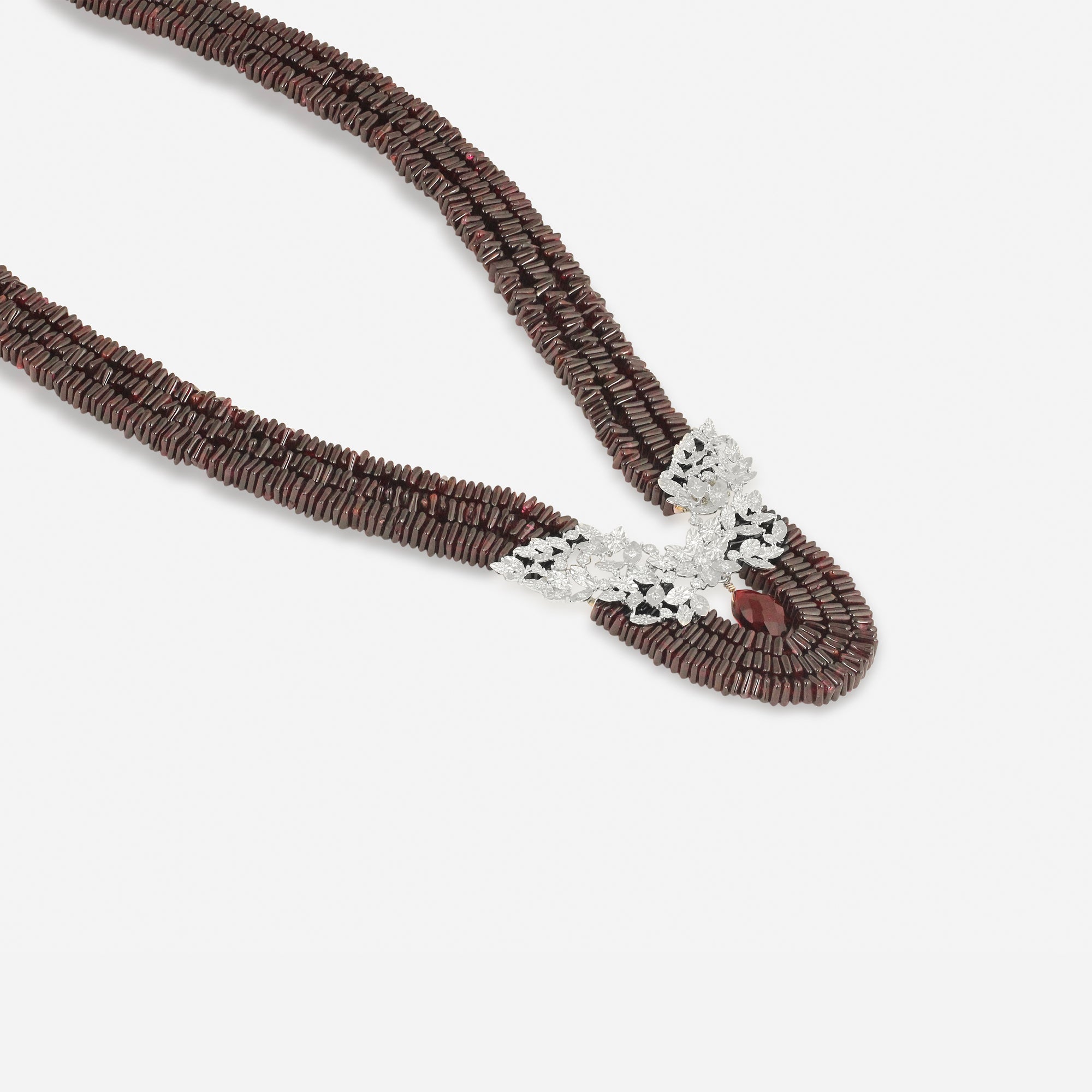 Crimson Butterfly Diamond Necklace