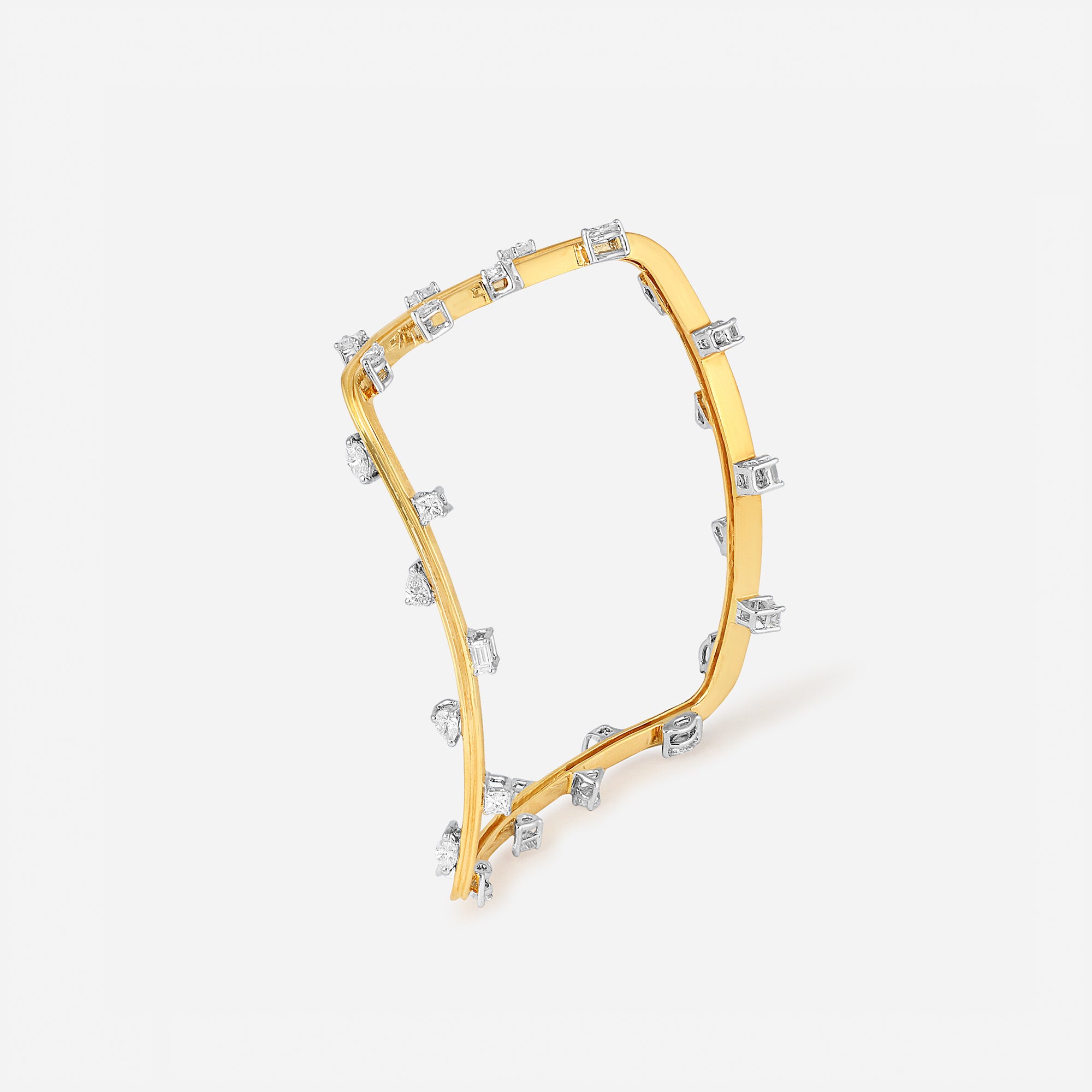 Radiant Cascade Diamond Bangle