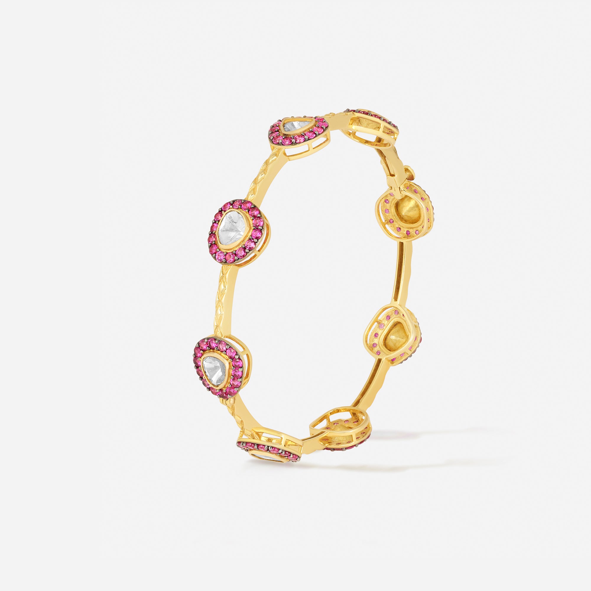 Ruby Blossom Bangle