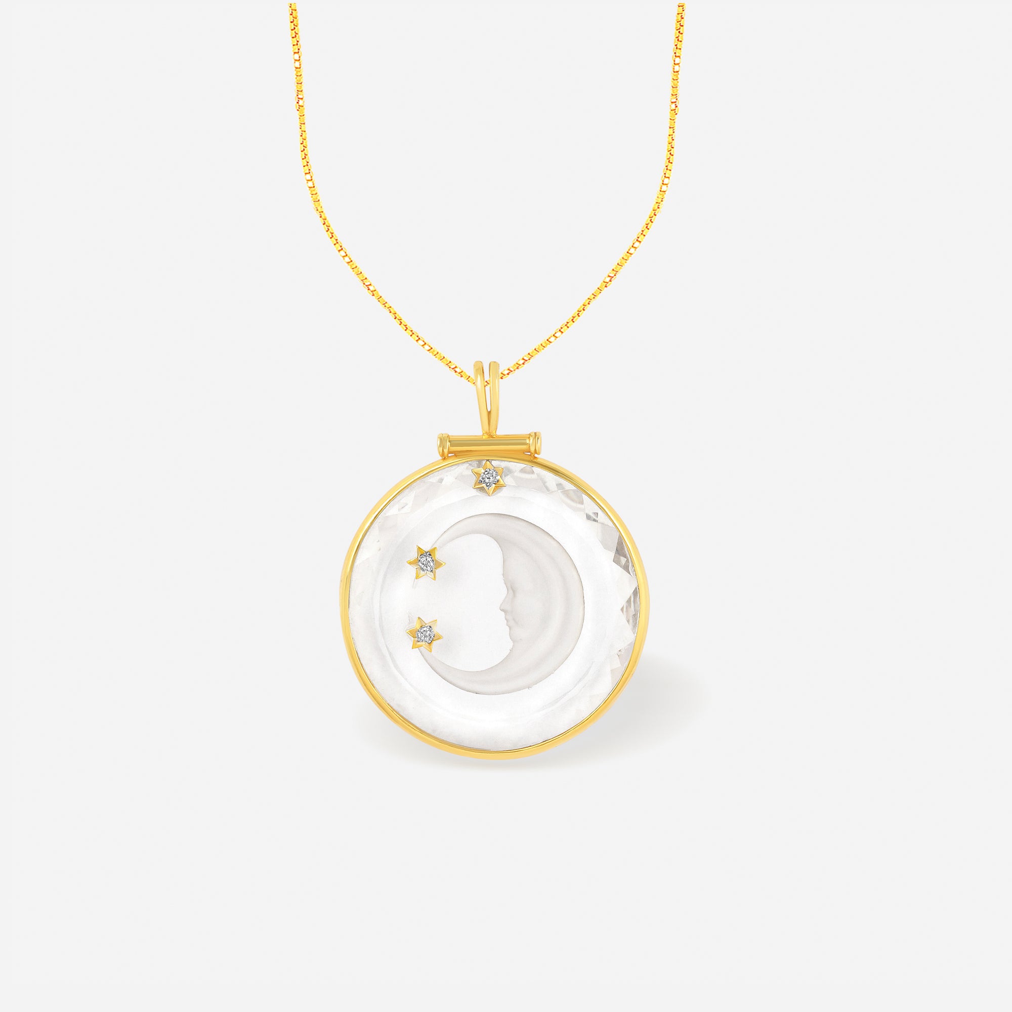 Celestial Moon & Stars Pendant