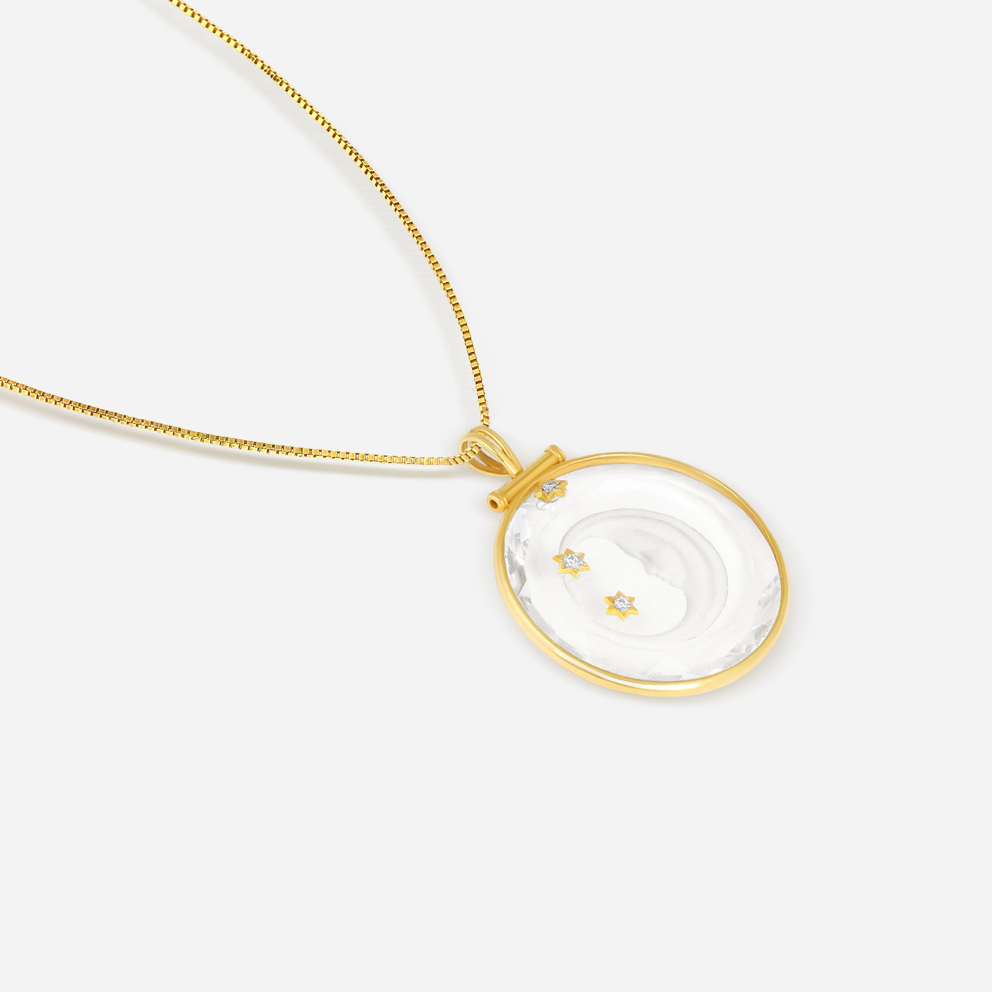 Celestial Moon & Stars Pendant
