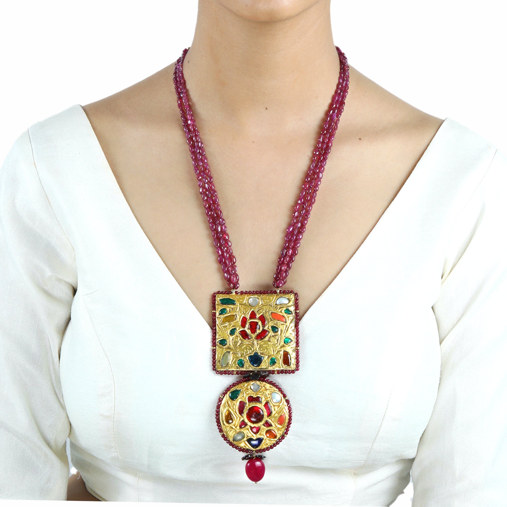 Navratna Manikya Heritage Necklace