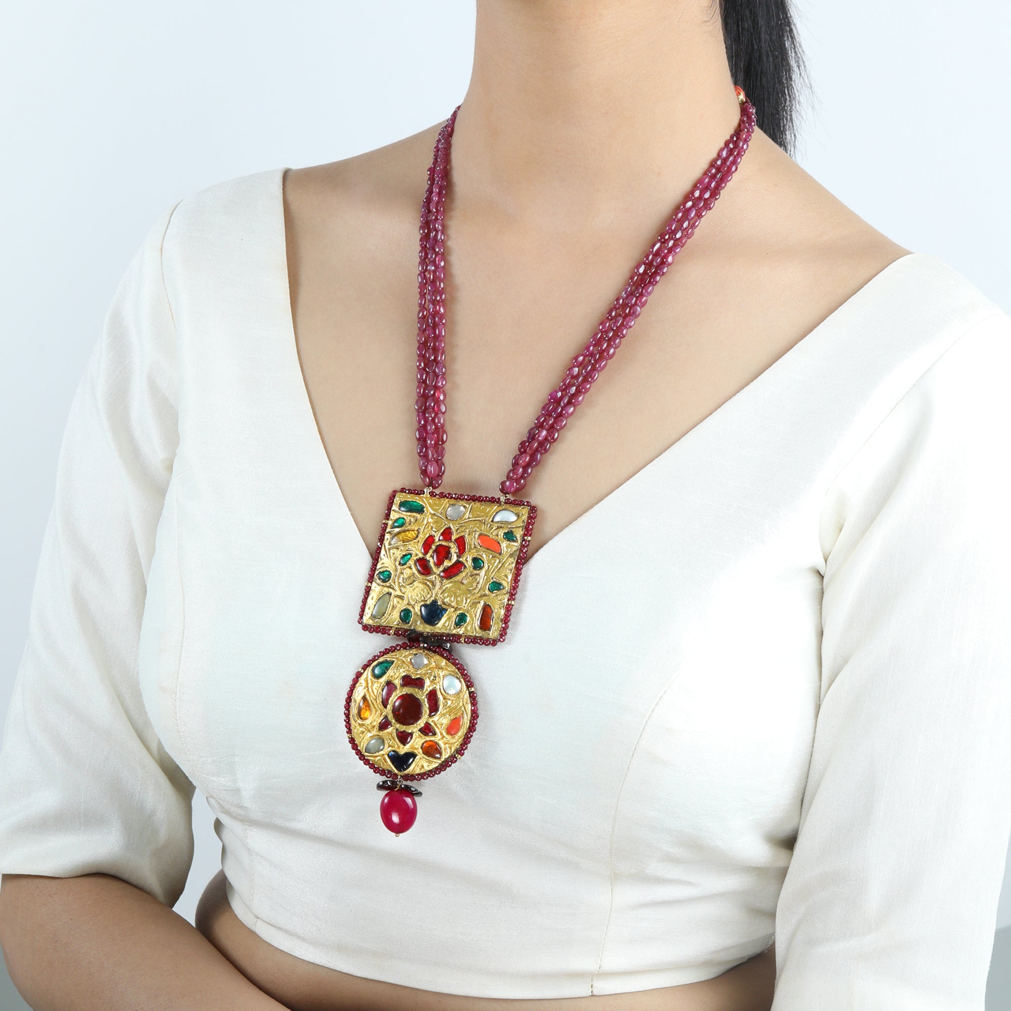 Navratna Manikya Heritage Necklace