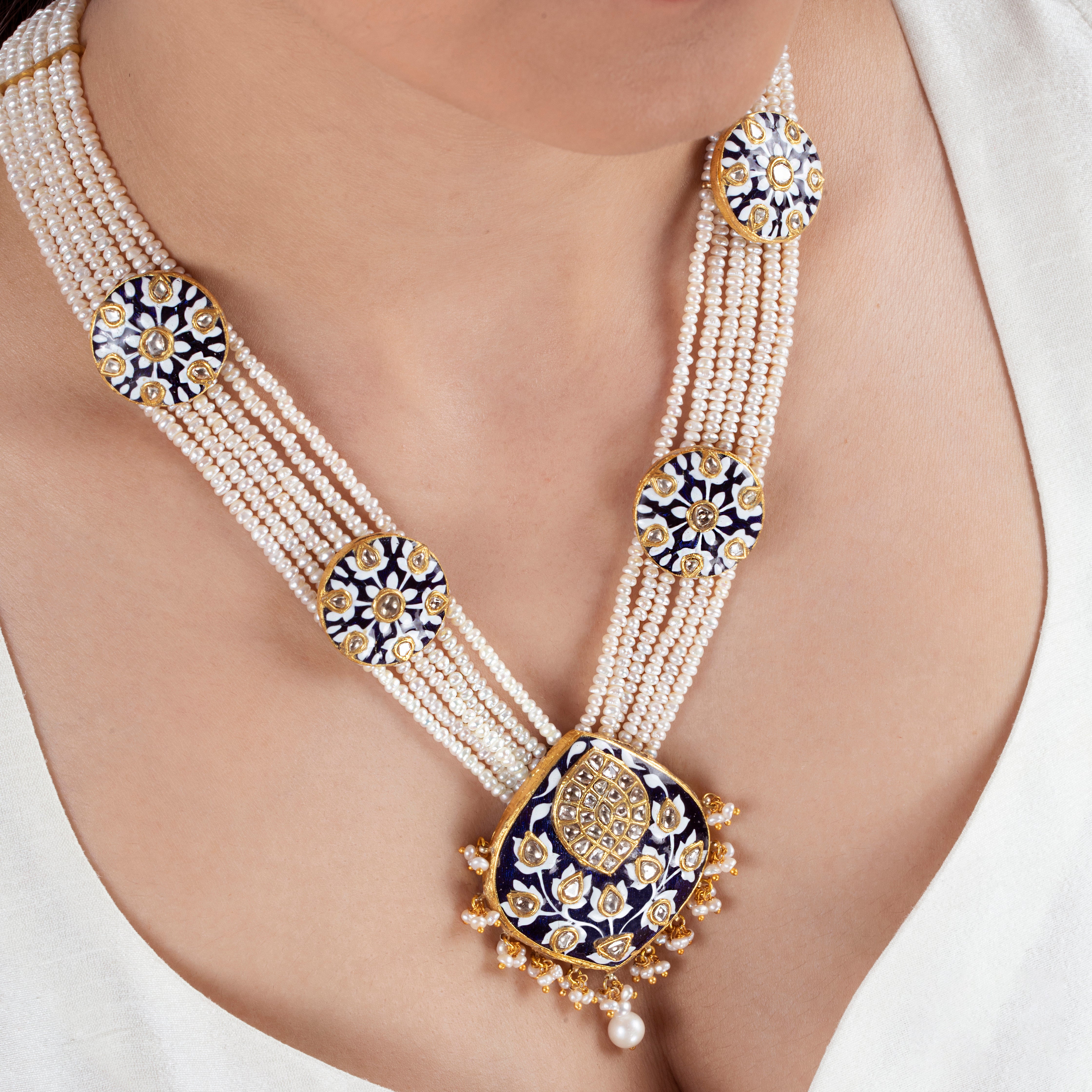 Pearl Bloom Kundan Necklace