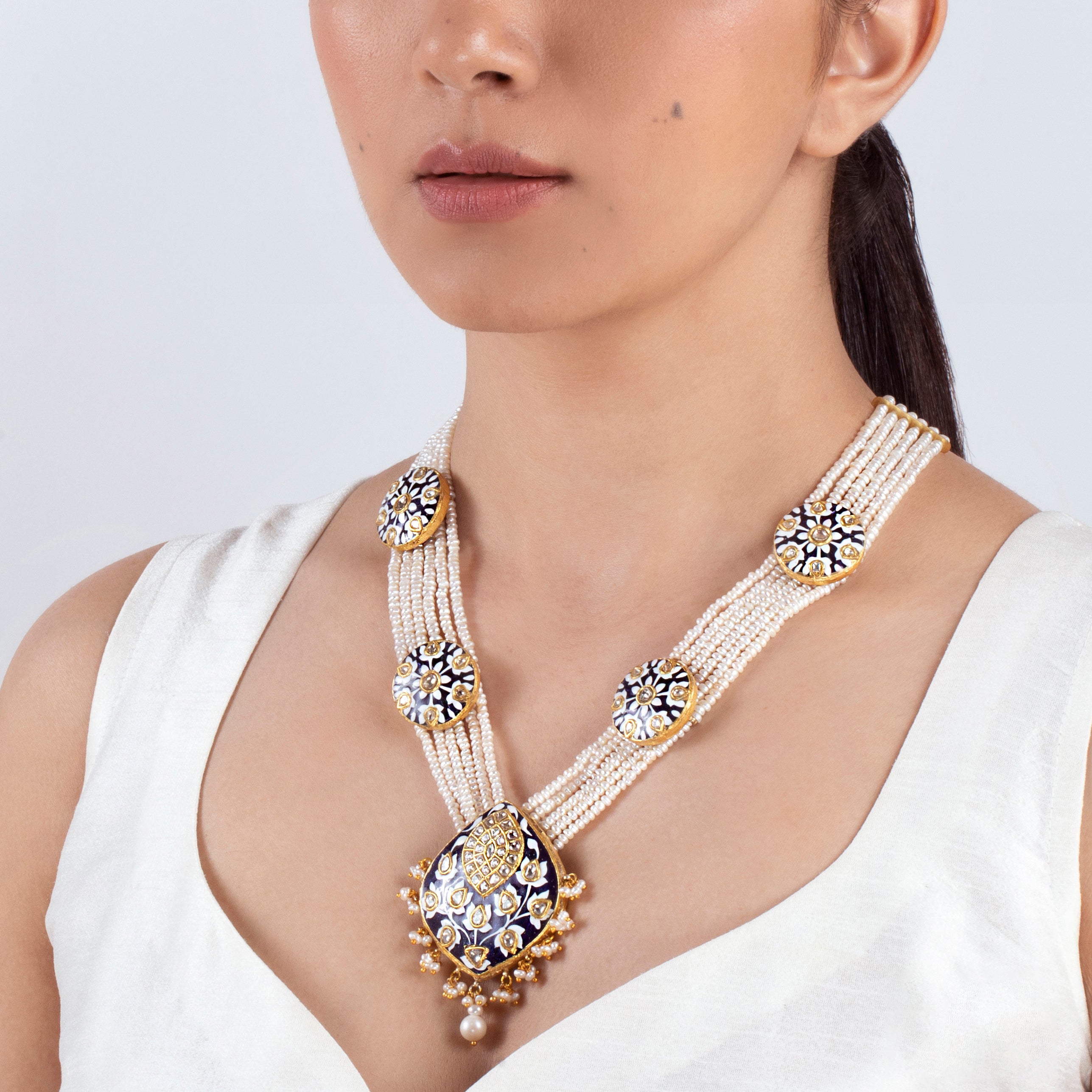 Pearl Bloom Kundan Necklace