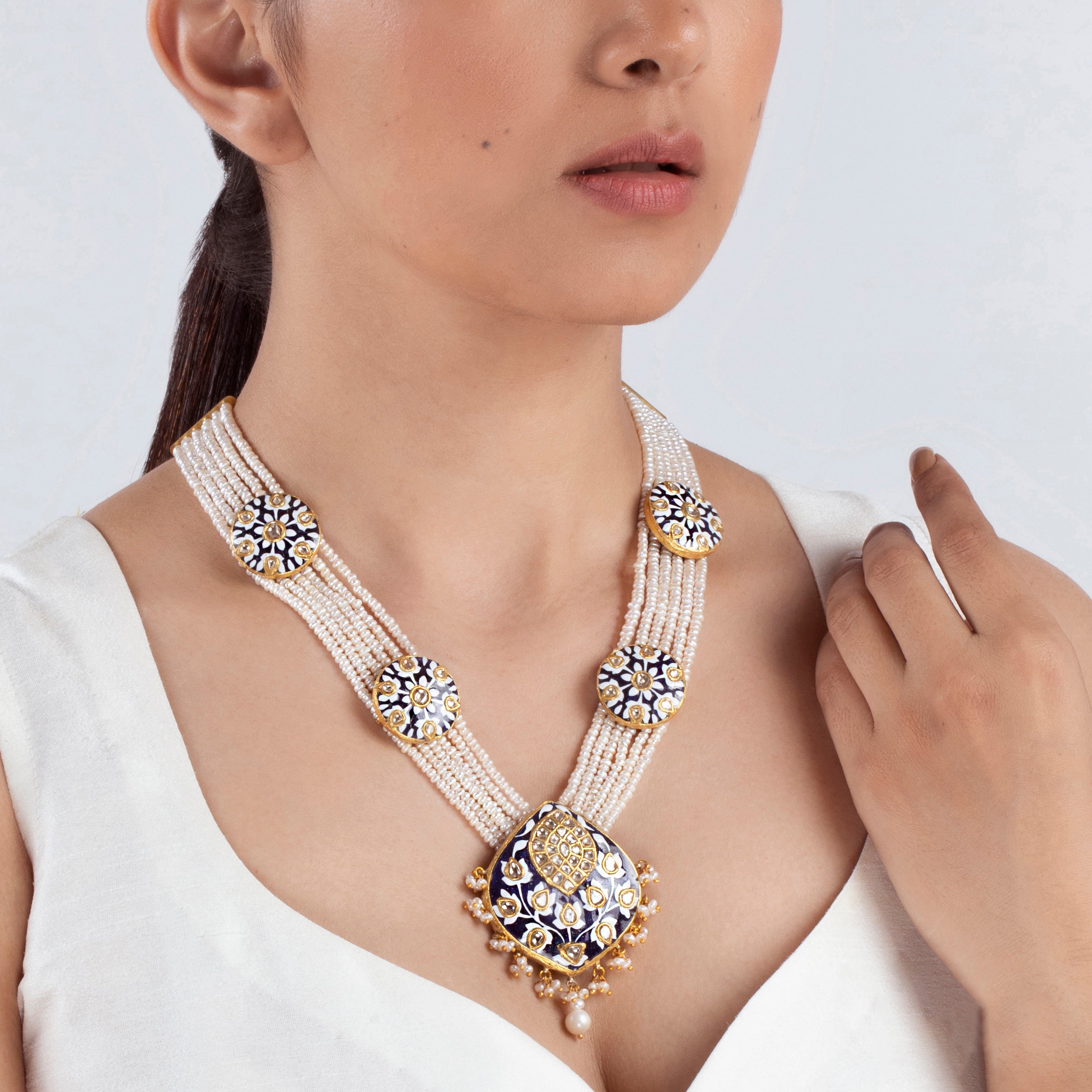 Pearl Bloom Kundan Necklace
