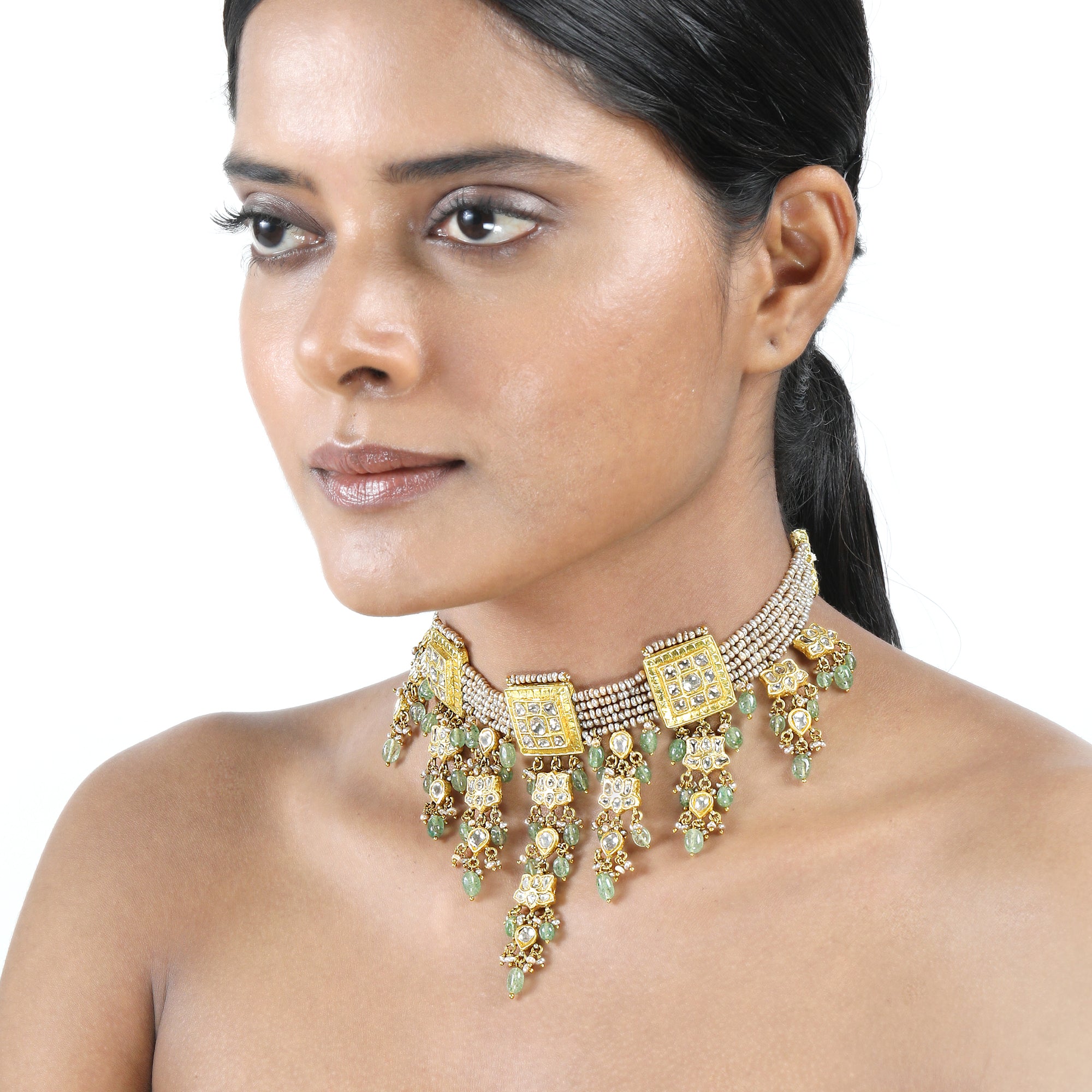 Harita Leela Polki & Pearl Choker