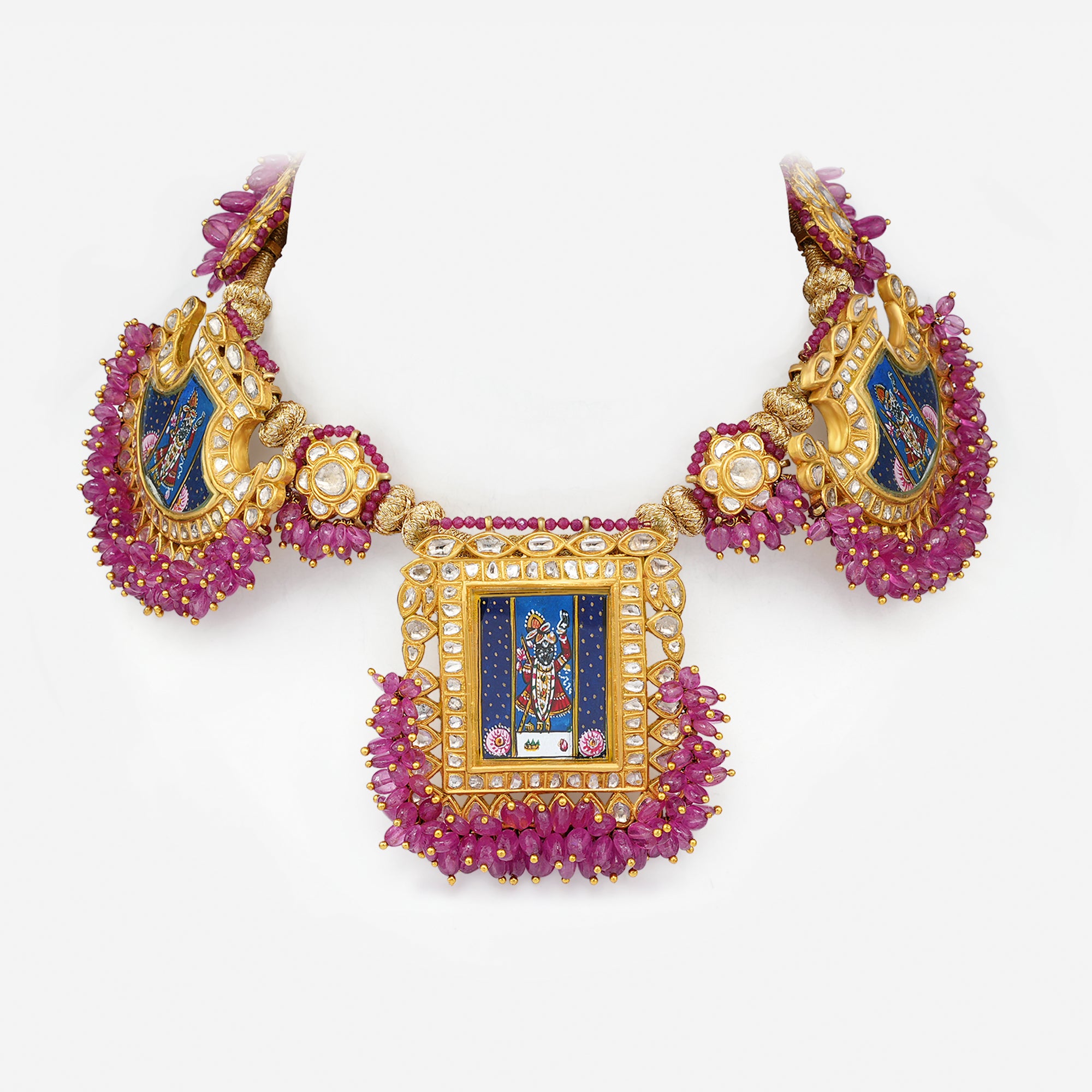 Krishna Leela Enamel Necklace