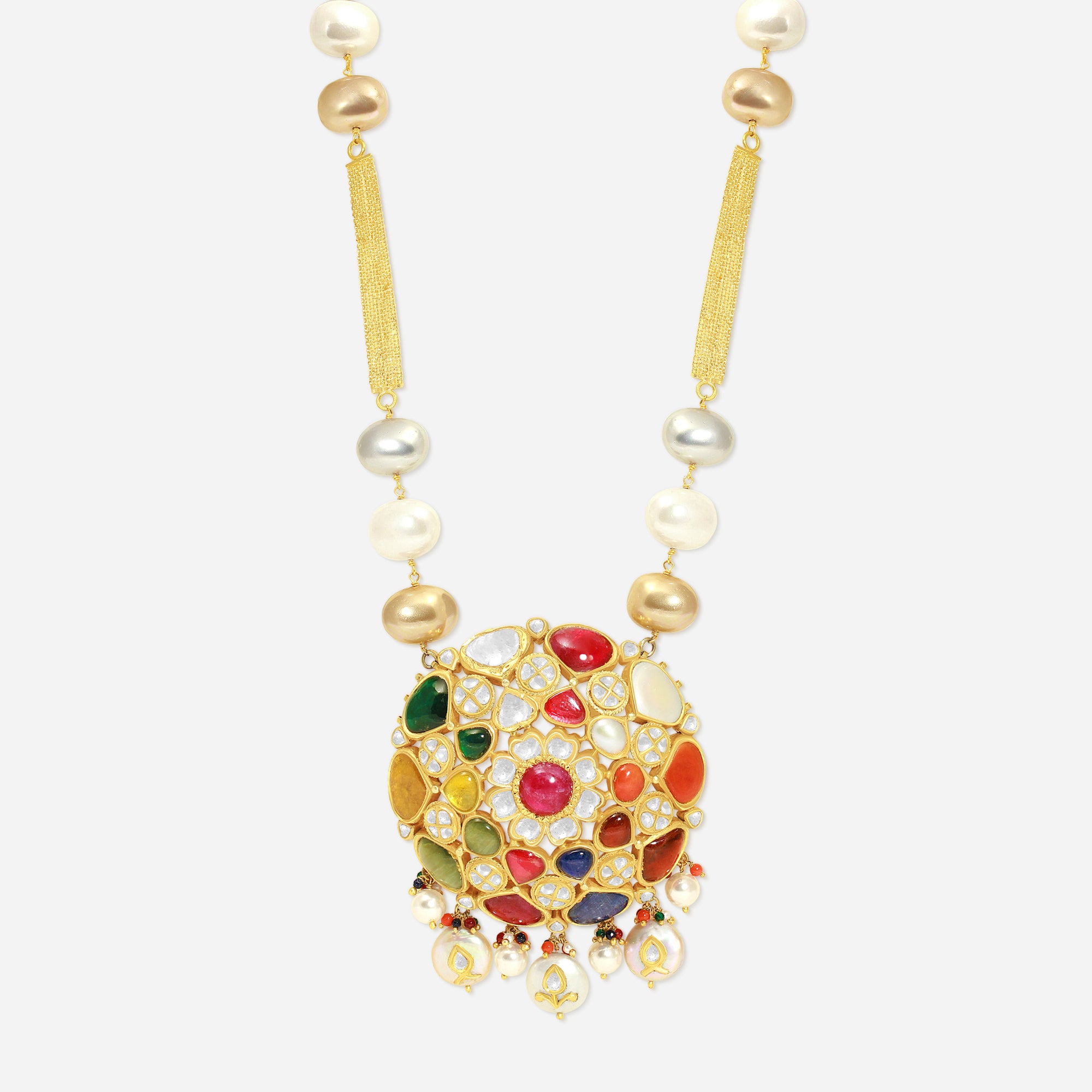 DivyaRatna Pearl Mosaic Necklace