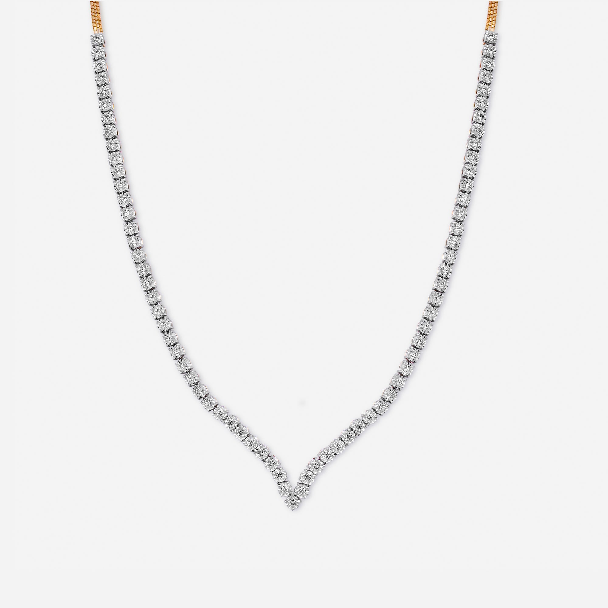 Sleek Diamond Line Necklace