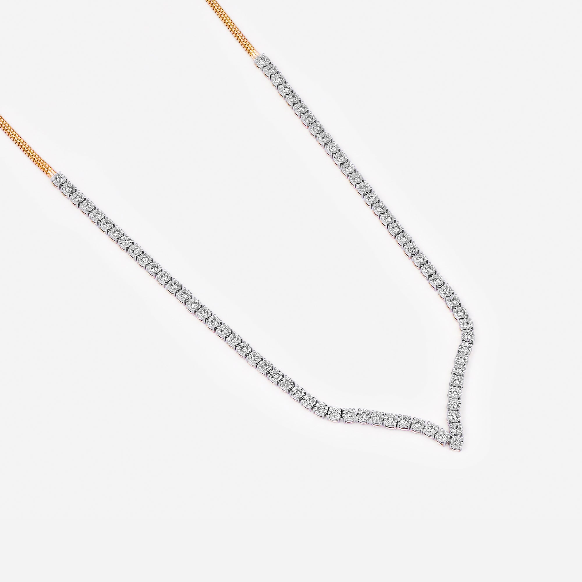 Sleek Diamond Line Necklace