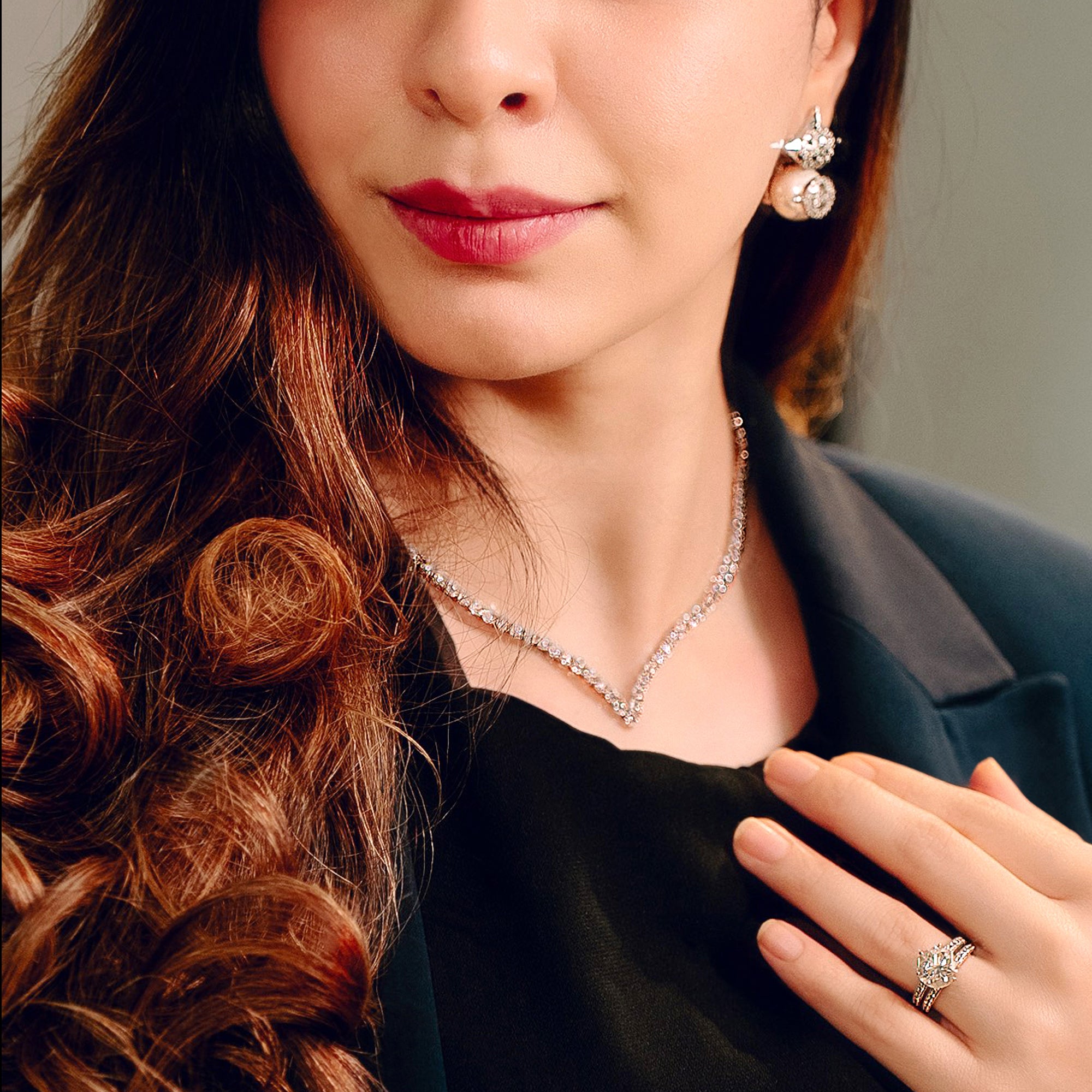 Sleek Diamond Line Necklace